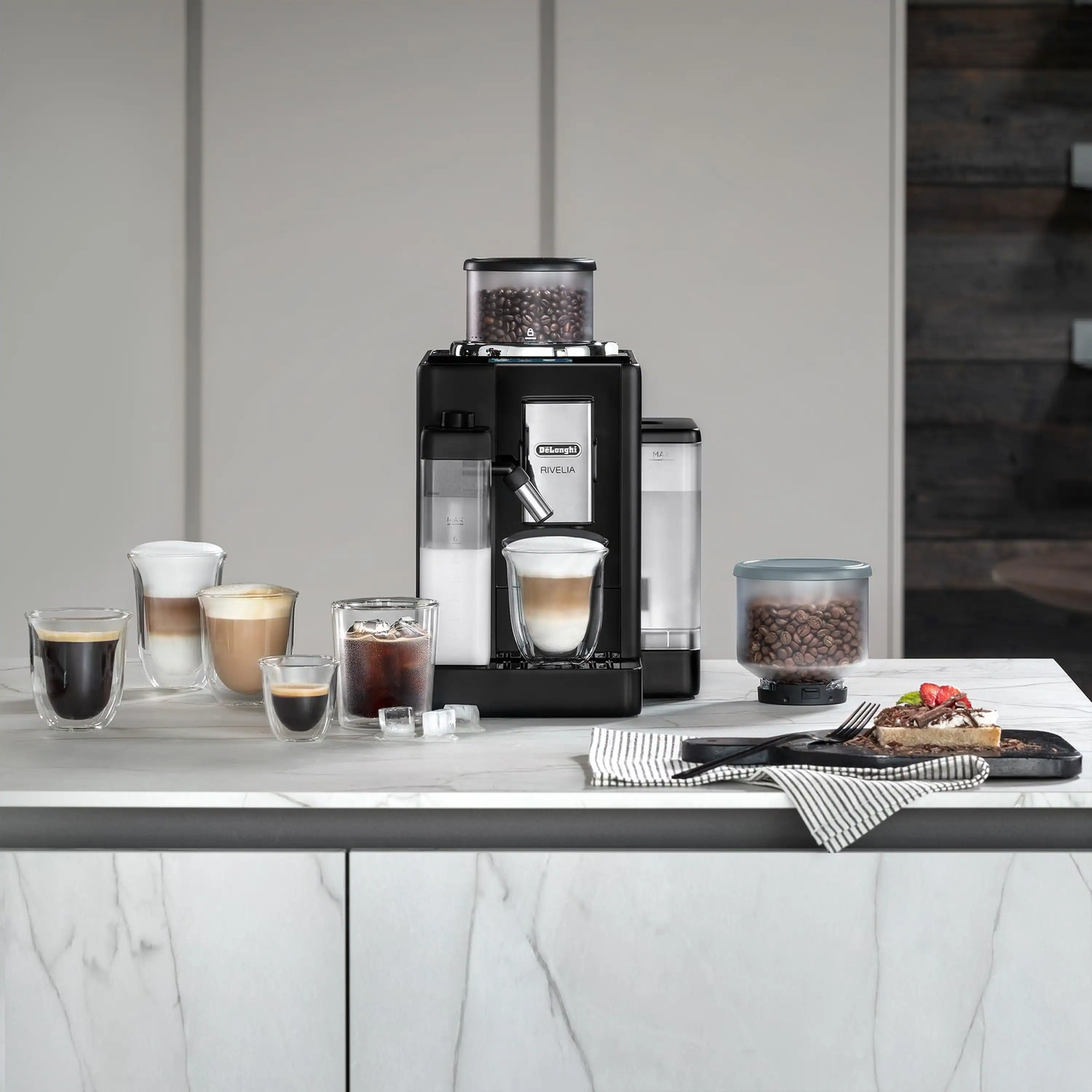 De'Longhi Rivelia Fully Automatic Espresso Machine in Black (EXAM44055B) - Image 3