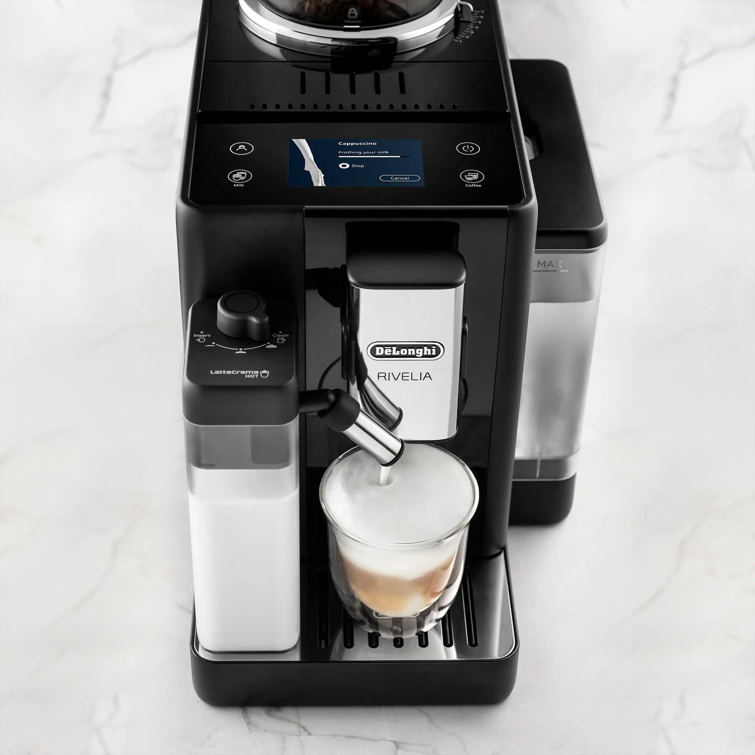 De'Longhi Rivelia Fully Automatic Espresso Machine in Black (EXAM44055B) - Image 6