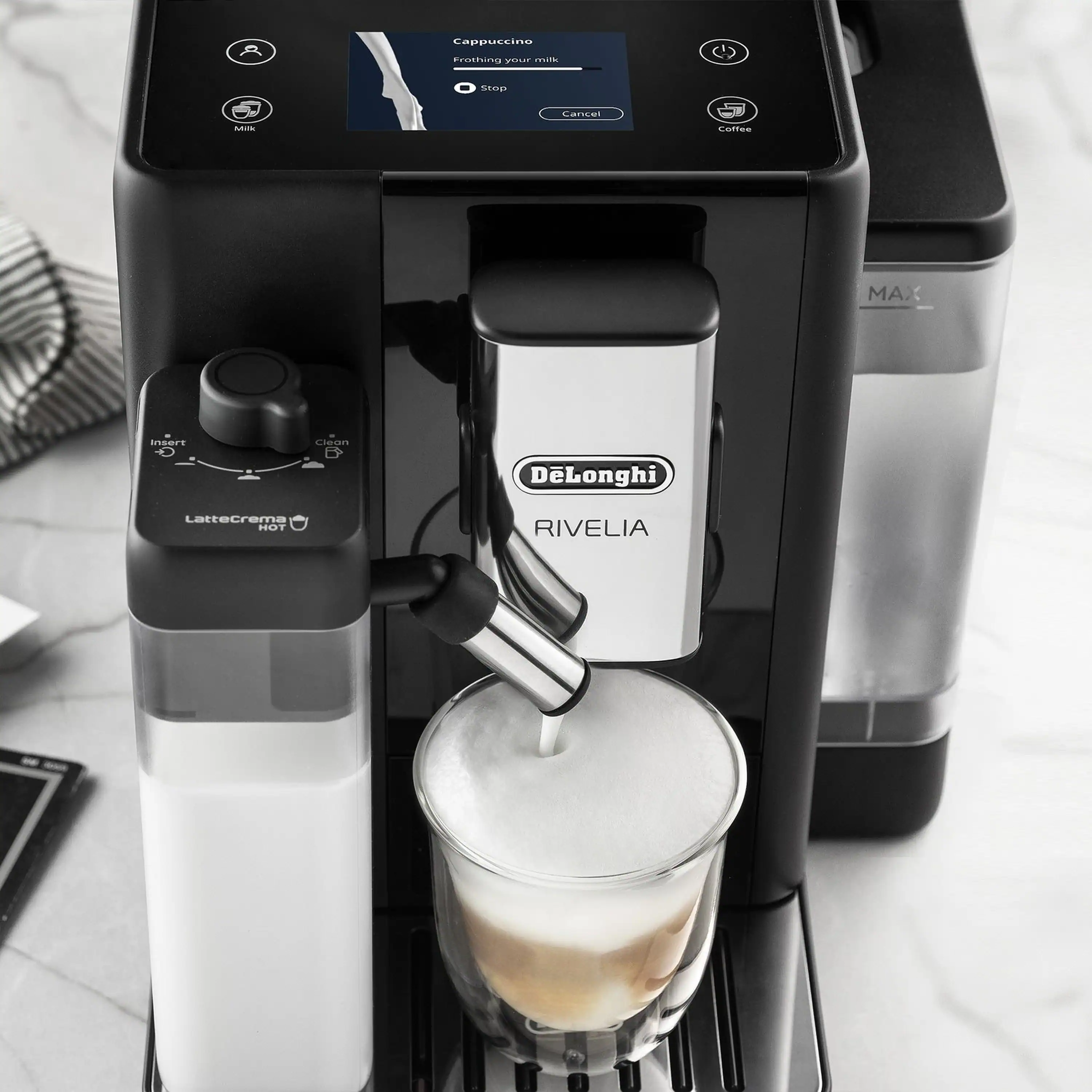 De'Longhi Rivelia Fully Automatic Espresso Machine in Black (EXAM44055B) - Image 7