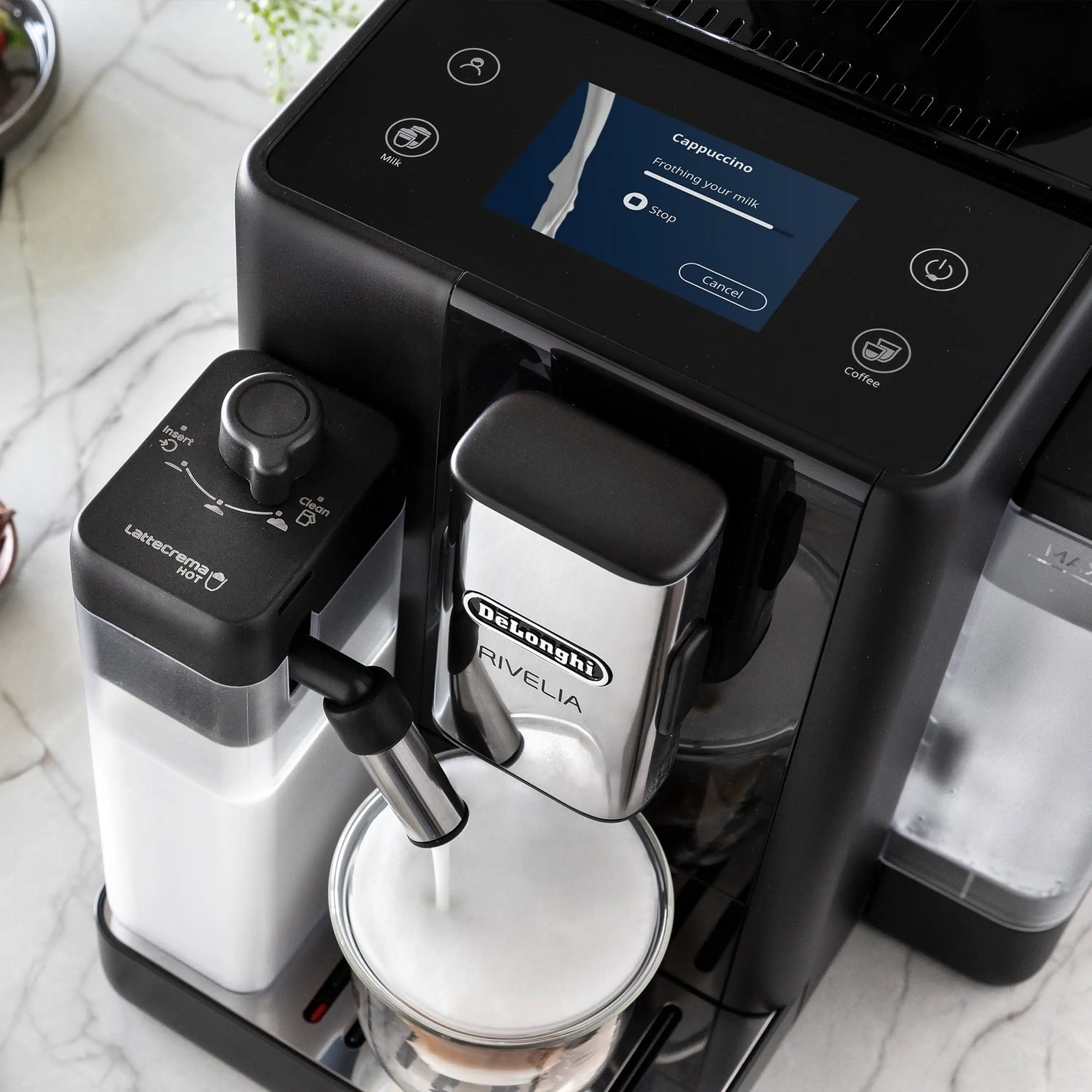 De'Longhi Rivelia Fully Automatic Espresso Machine in Black (EXAM44055B) - Image 8