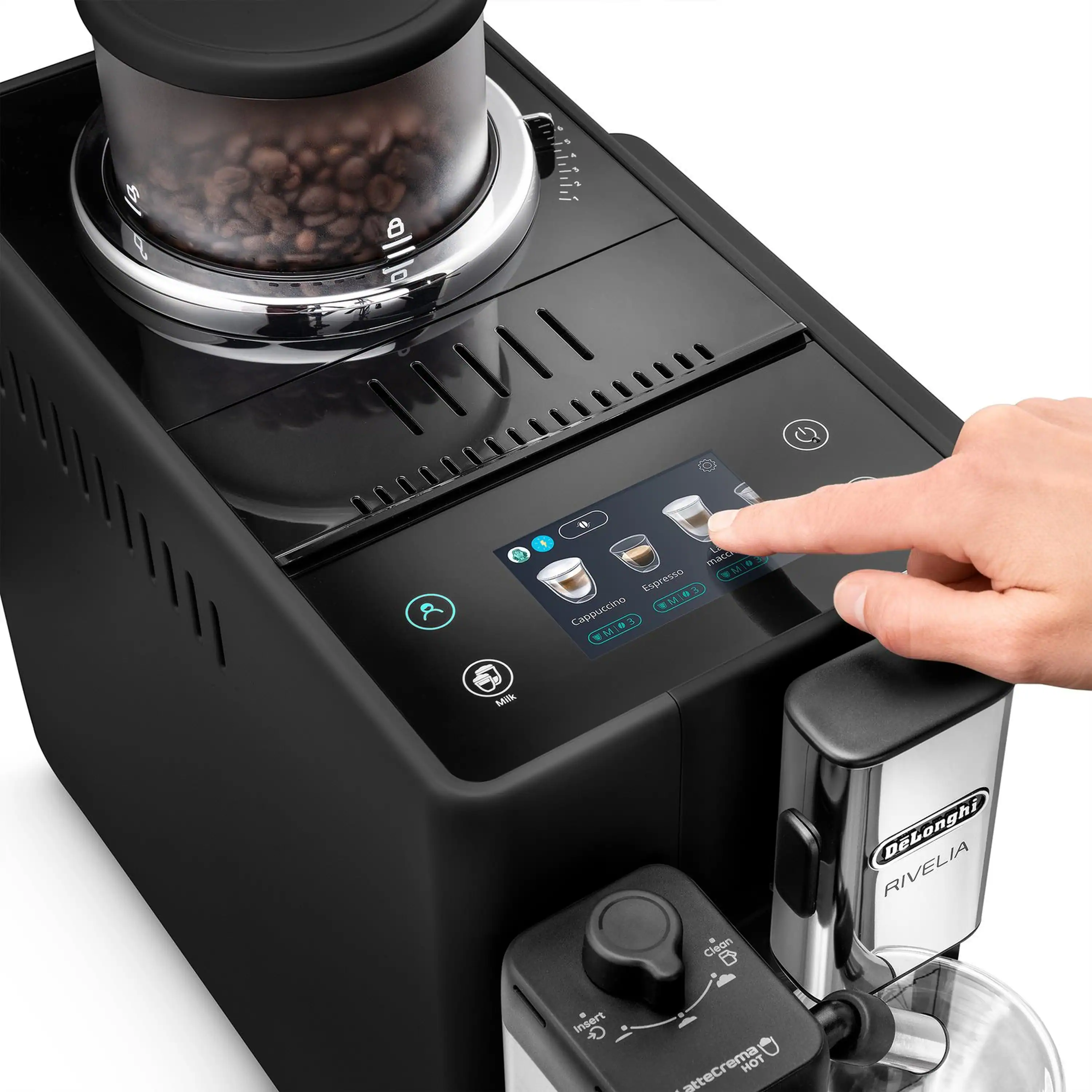 De'Longhi Rivelia Fully Automatic Espresso Machine in Black (EXAM44055B) - Image 9