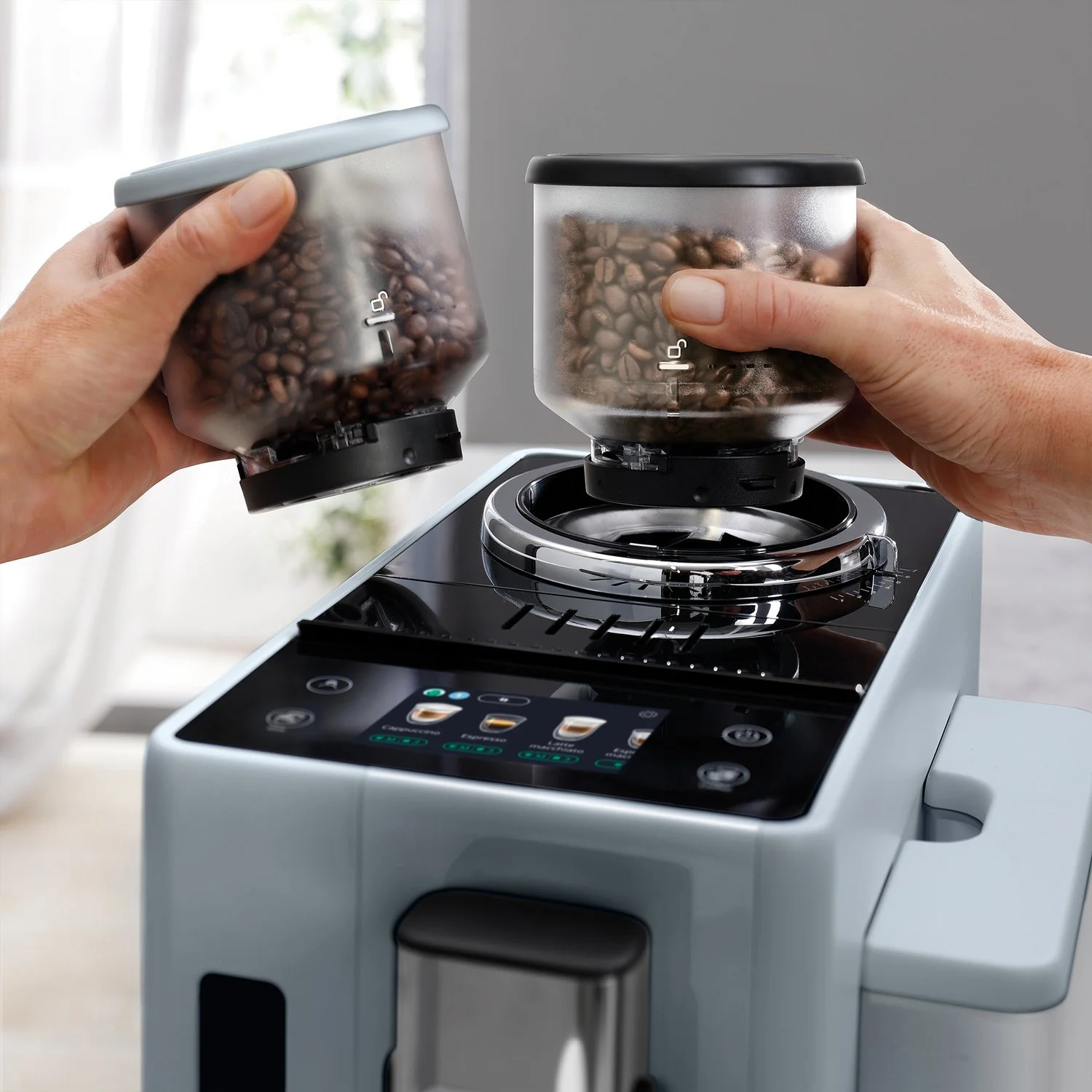 De'Longhi Rivelia Fully Automatic Espresso Machine in Pebble Gray (EXAM44055G) - Image 20