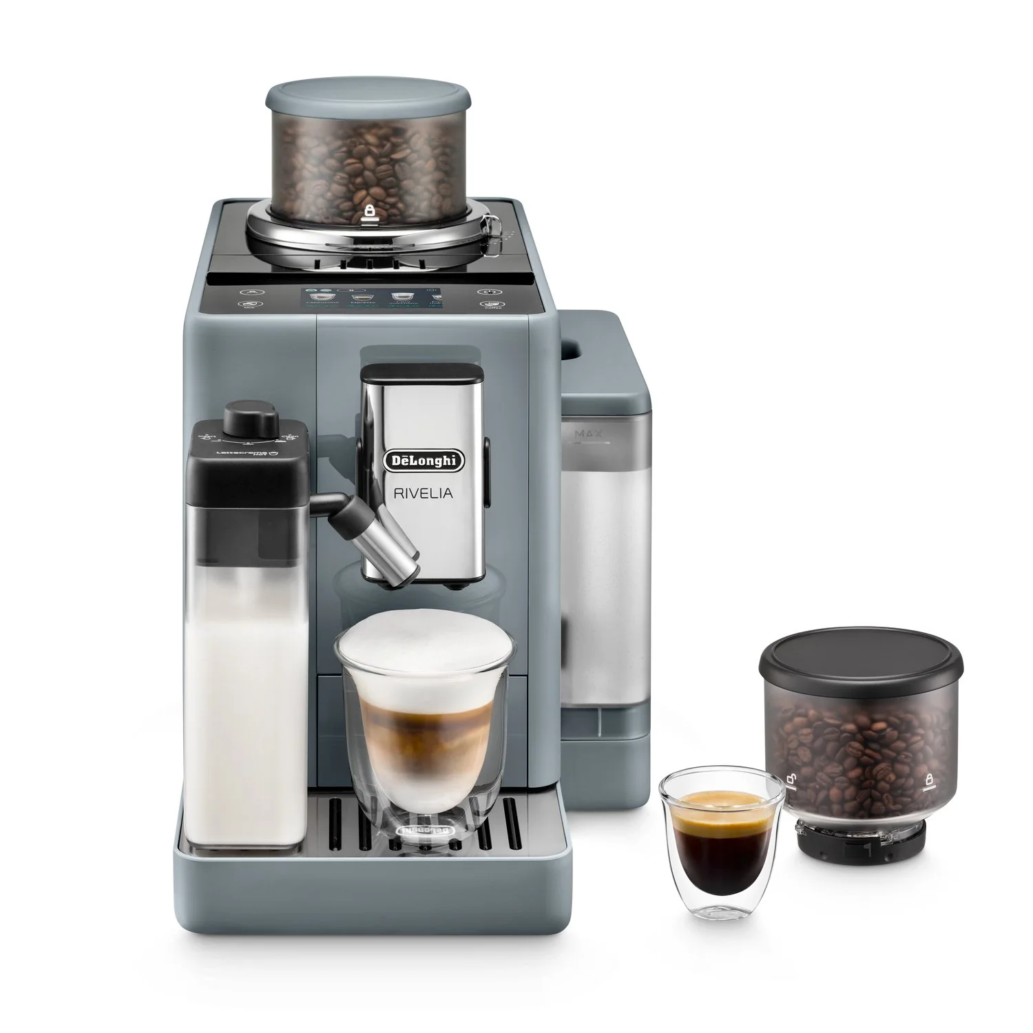 De'Longhi Rivelia Fully Automatic Espresso Machine in Pebble Gray (EXAM44055G) - Image 5