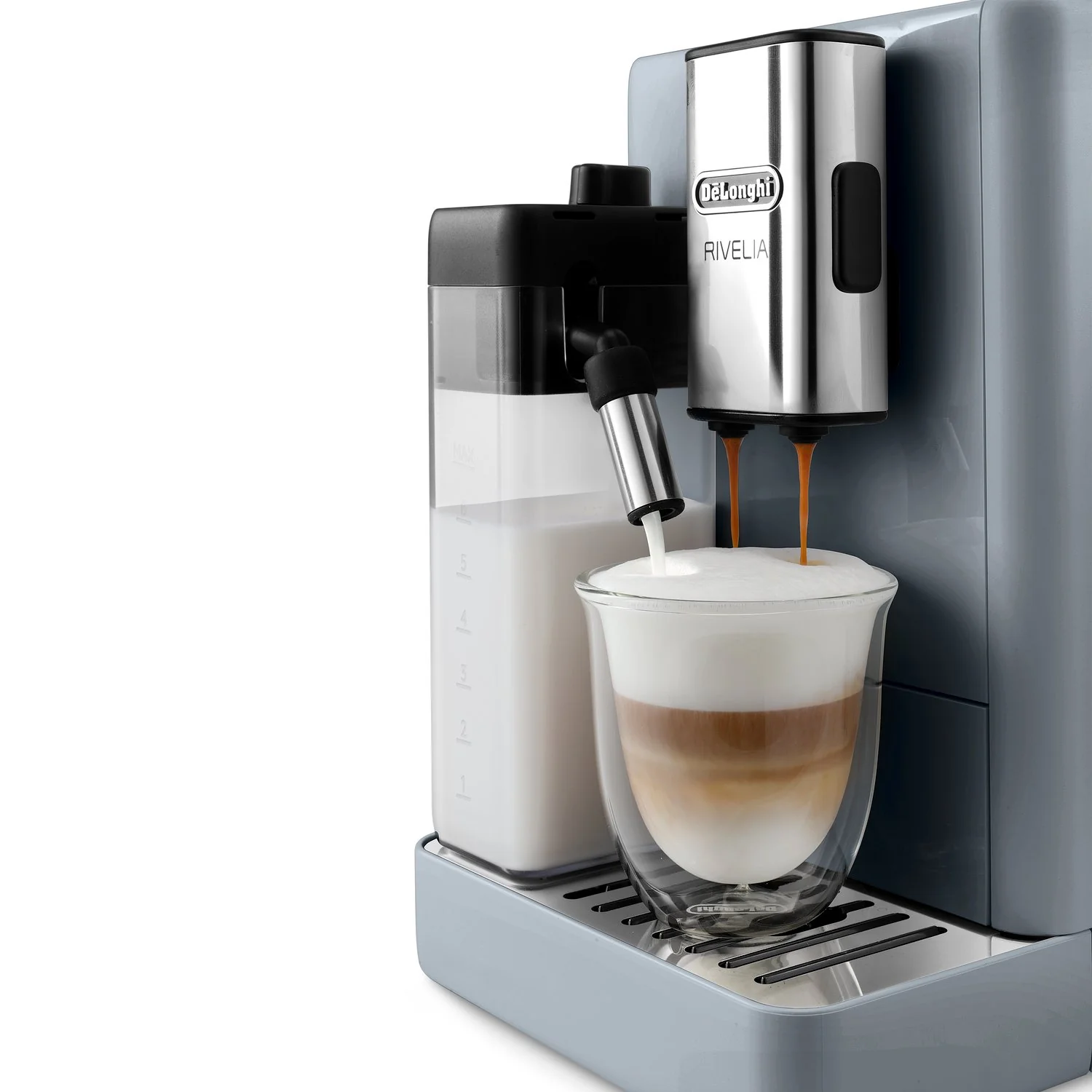 De'Longhi Rivelia Fully Automatic Espresso Machine in Pebble Gray (EXAM44055G) - Image 6