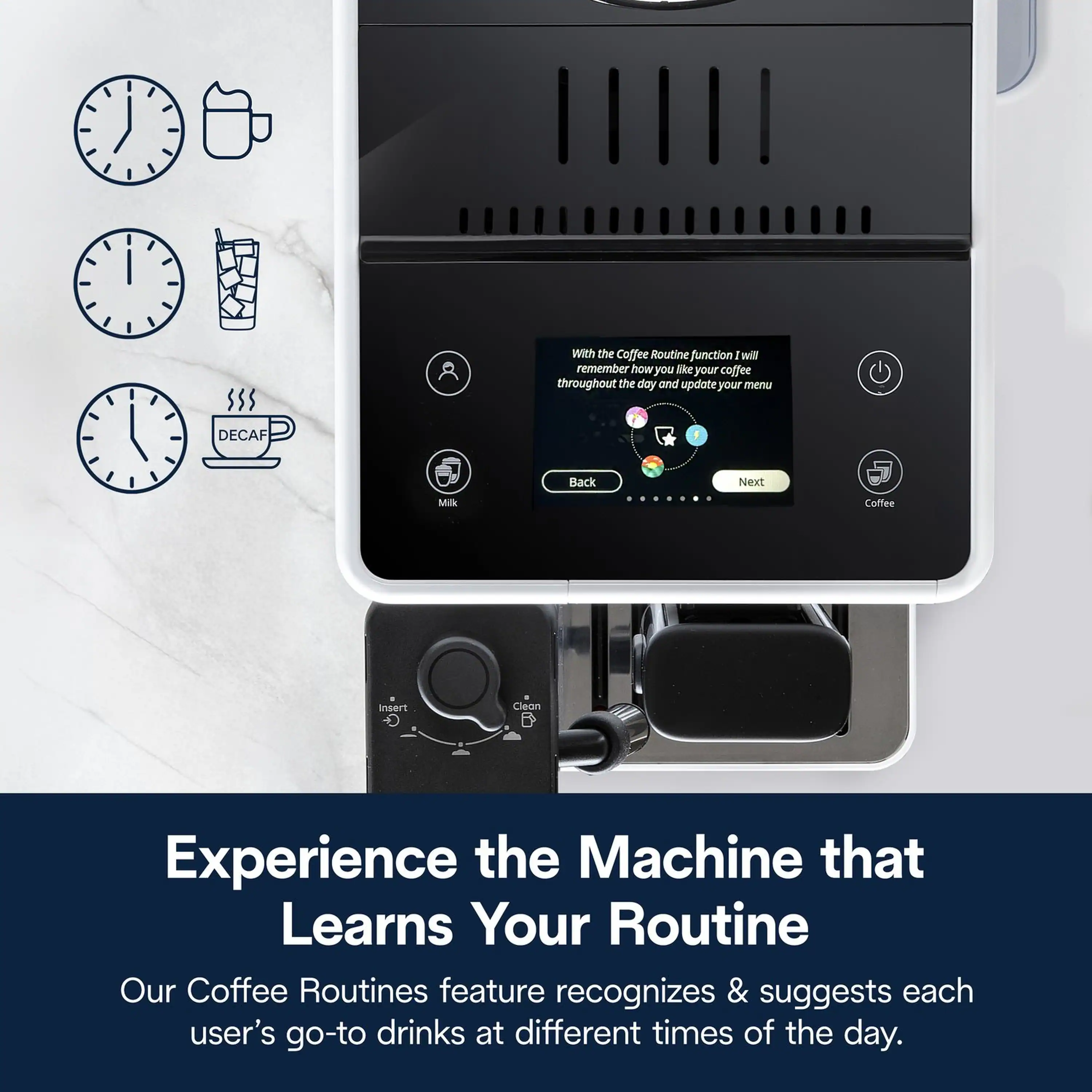 De'Longhi Rivelia Fully Automatic Espresso Machine in White (EXAM44055W) - Image 21