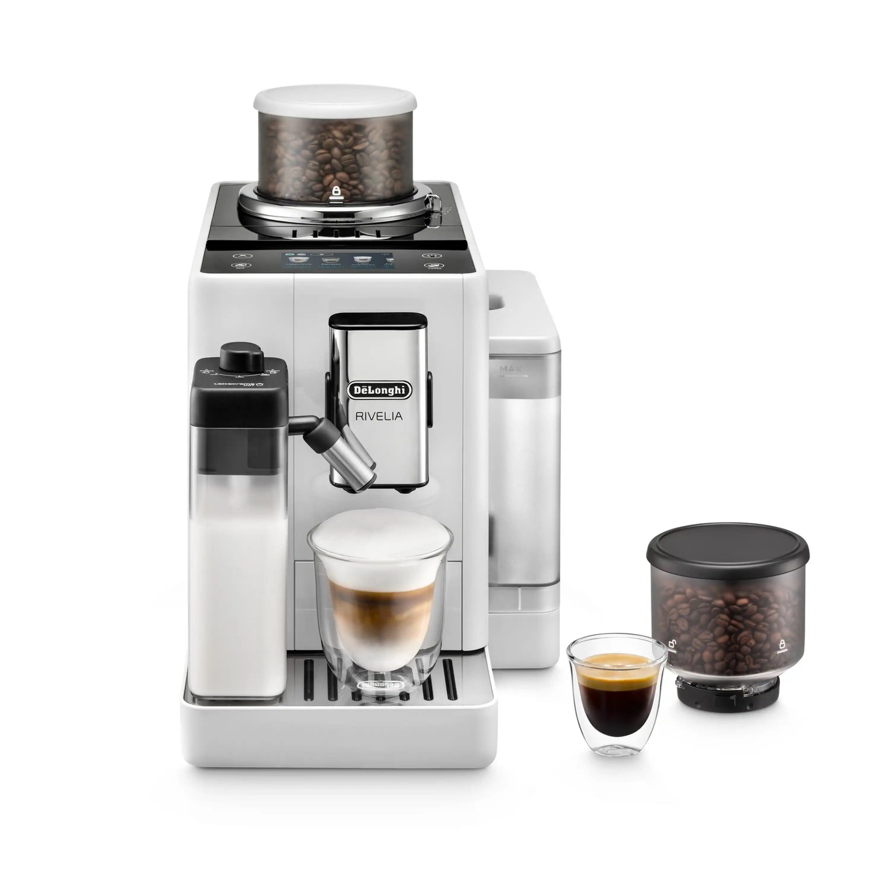 De'Longhi Rivelia Fully Automatic Espresso Machine in White (EXAM44055W) - Image 6