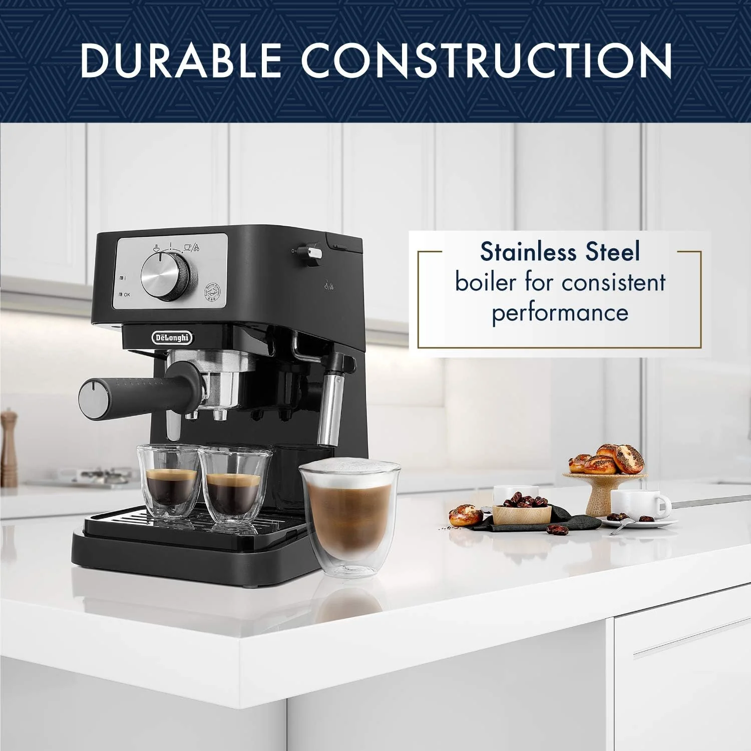 De'Longhi Stilosa 15 Bar Pump Manual Espresso Machine (EC260BK) - Image 16