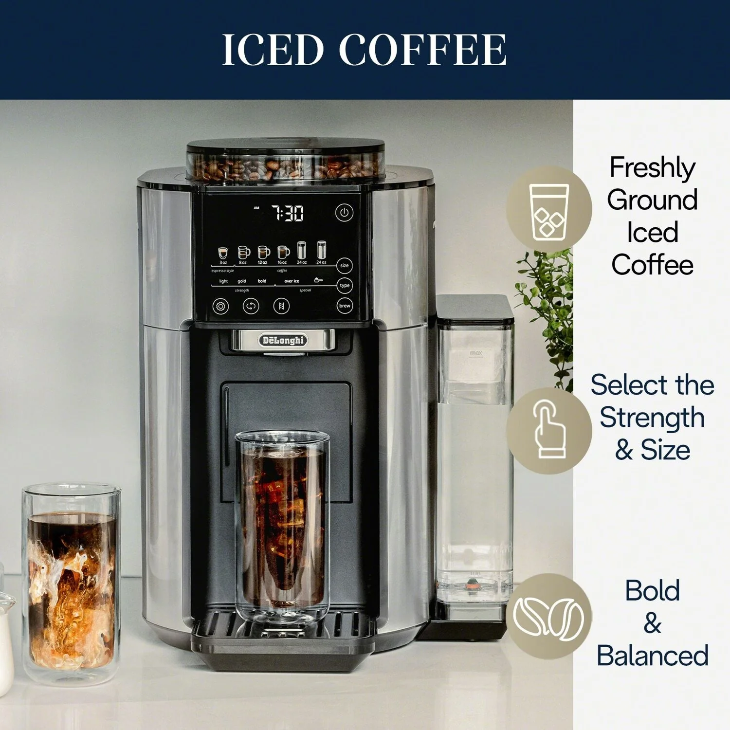 De'Longhi TrueBrew Automatic Coffee Maker with Bean Extract Technology (CAM51025MB) - Image 4