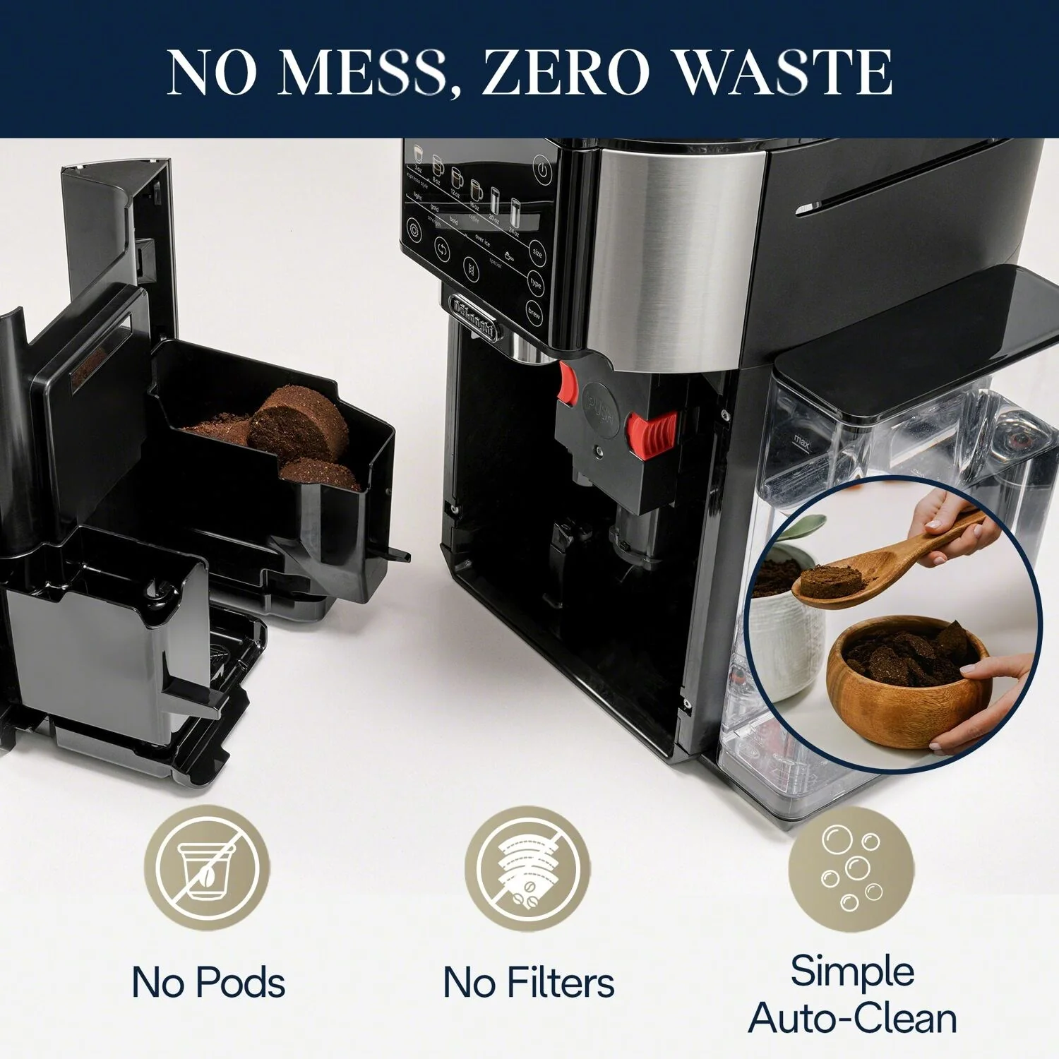 De'Longhi TrueBrew Automatic Coffee Maker with Bean Extract Technology (CAM51025MB) - Image 7