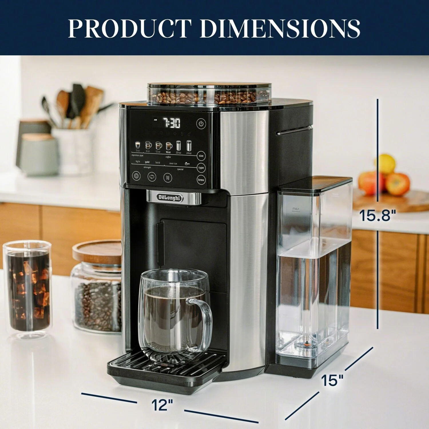 De'Longhi TrueBrew Automatic Coffee Maker with Bean Extract Technology (CAM51025MB) - Image 8