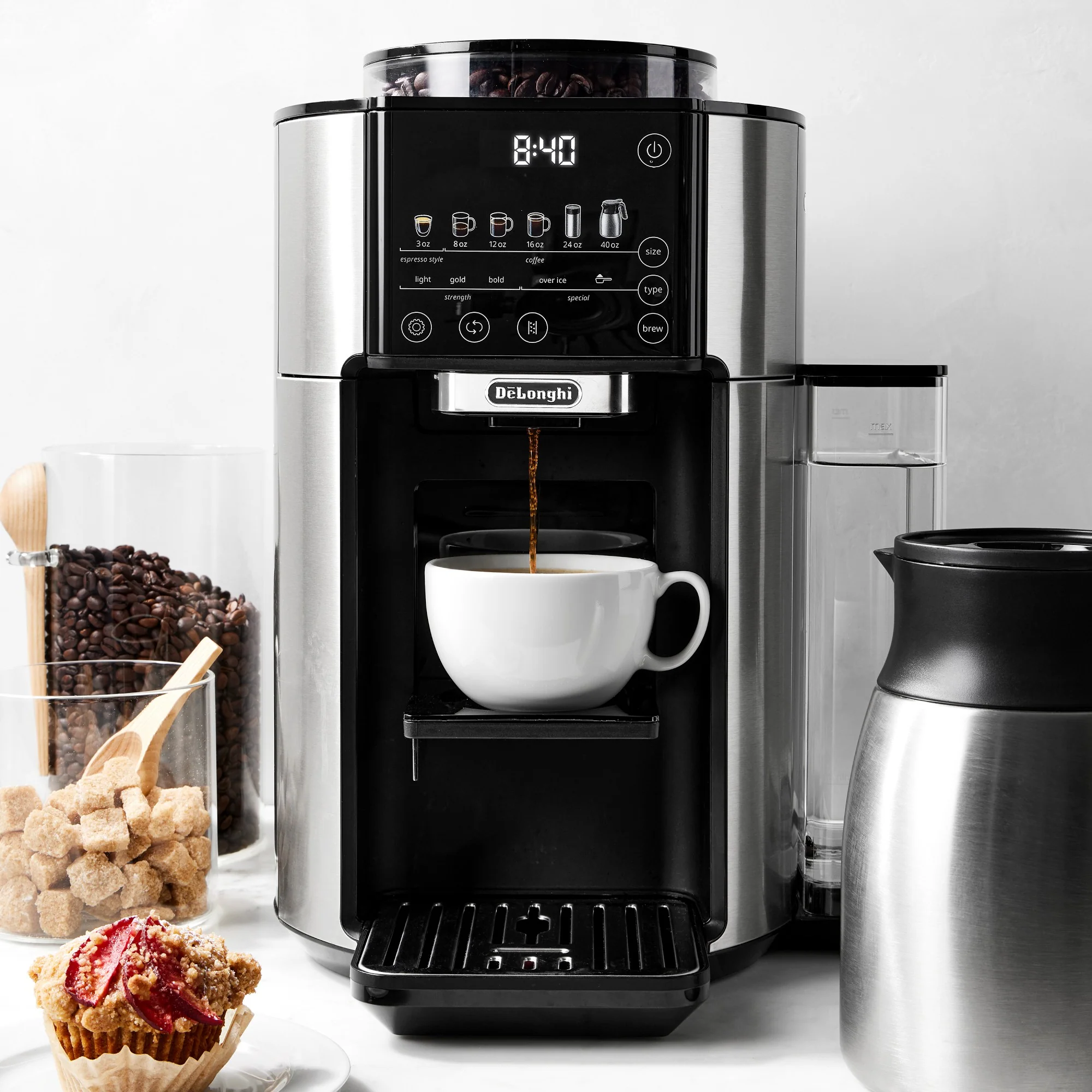 De'Longhi TrueBrew Automatic Coffee Maker with Bean Extract Technology with Thermal Carafe (CAM51035M) - Image 11