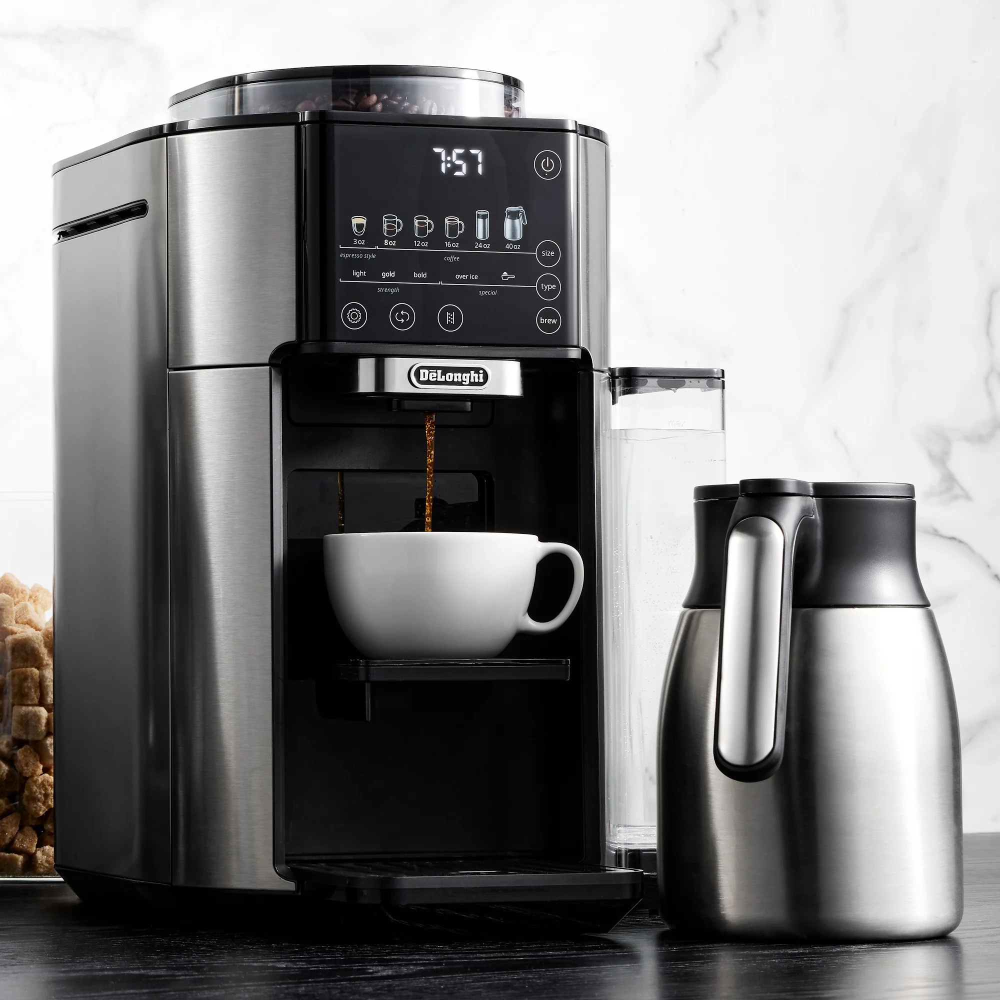 De'Longhi TrueBrew Automatic Coffee Maker with Bean Extract Technology with Thermal Carafe (CAM51035M) - Image 15