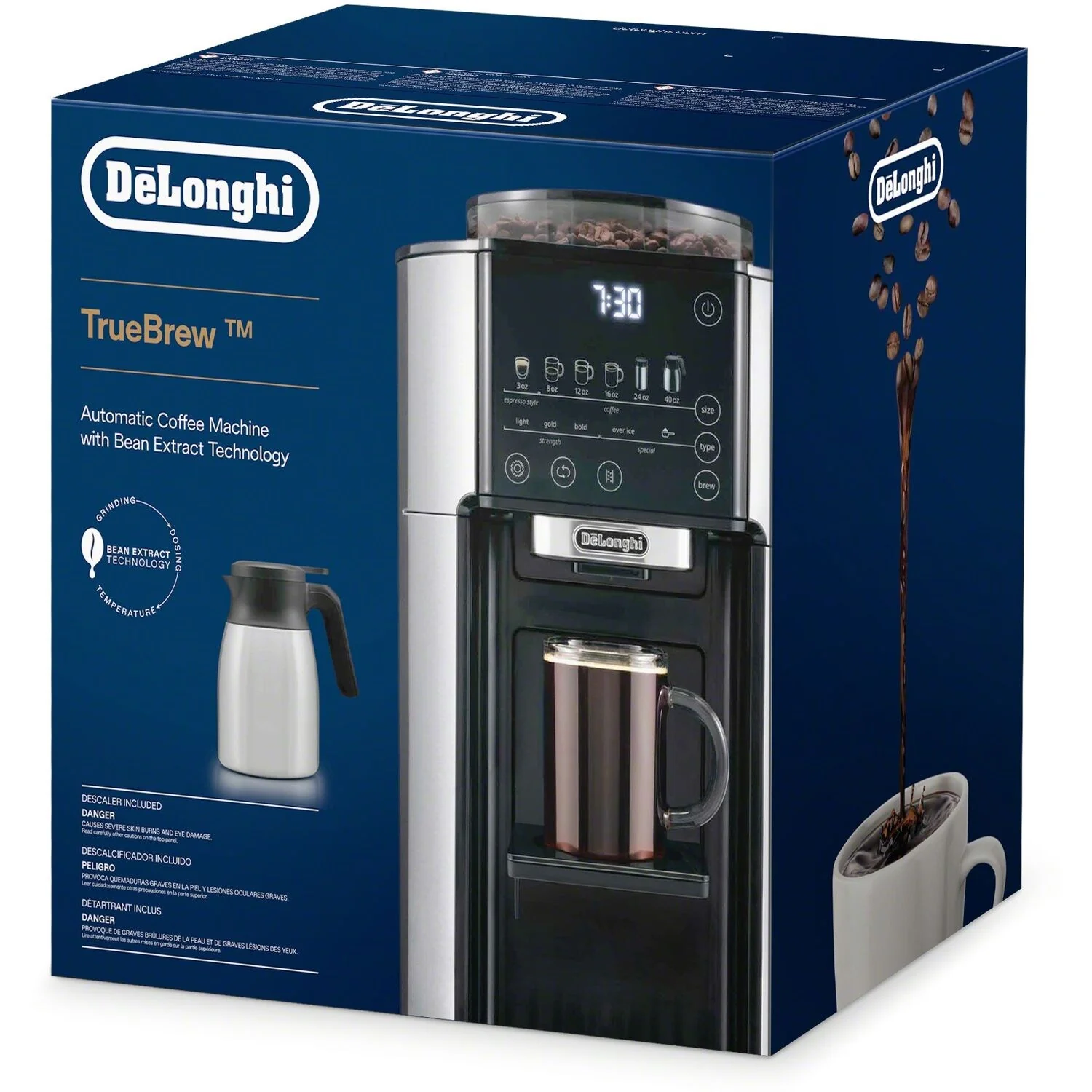 De'Longhi TrueBrew Automatic Coffee Maker with Bean Extract Technology with Thermal Carafe (CAM51035M) - Image 23
