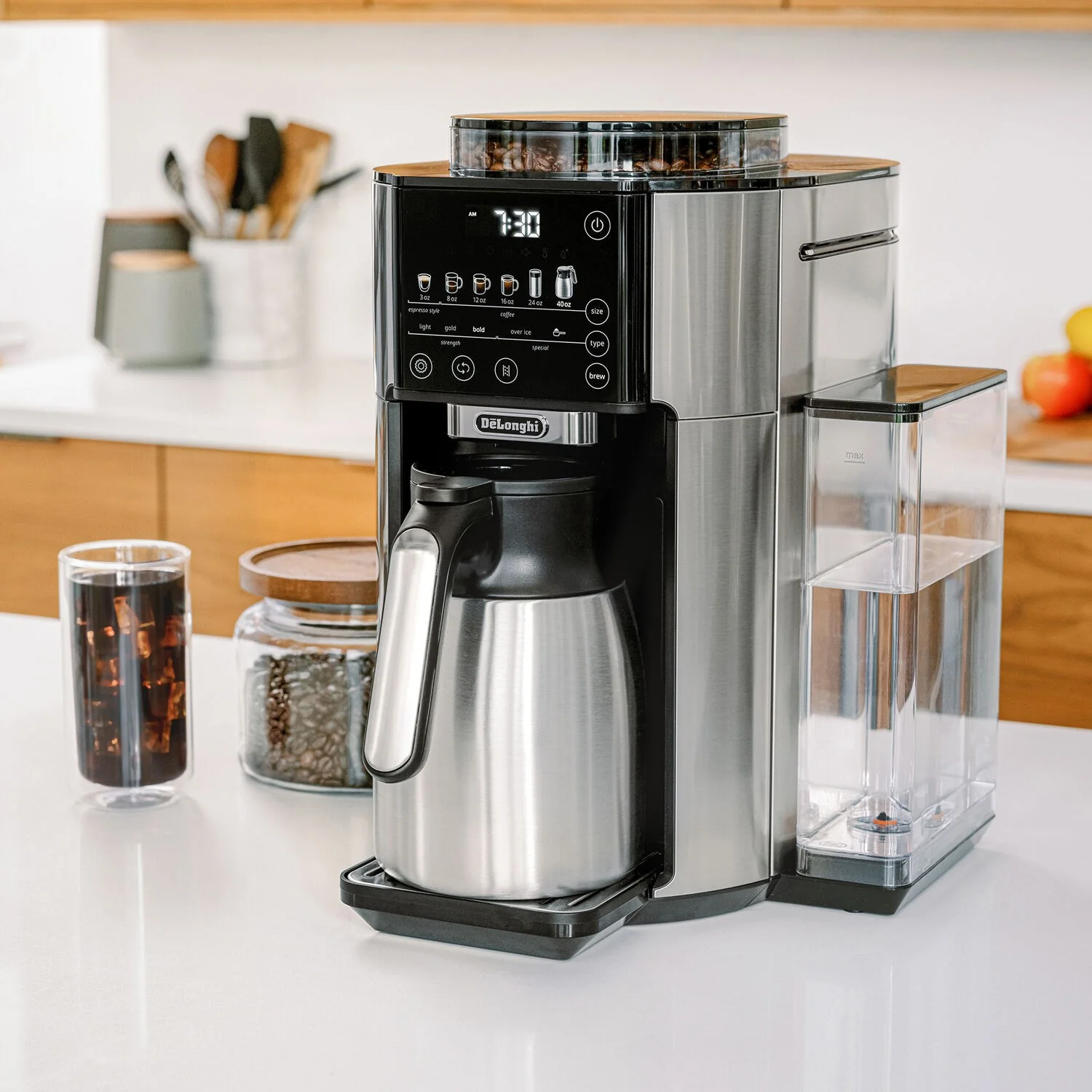 De'Longhi TrueBrew Automatic Coffee Maker with Bean Extract Technology with Thermal Carafe (CAM51035M) - Image 3