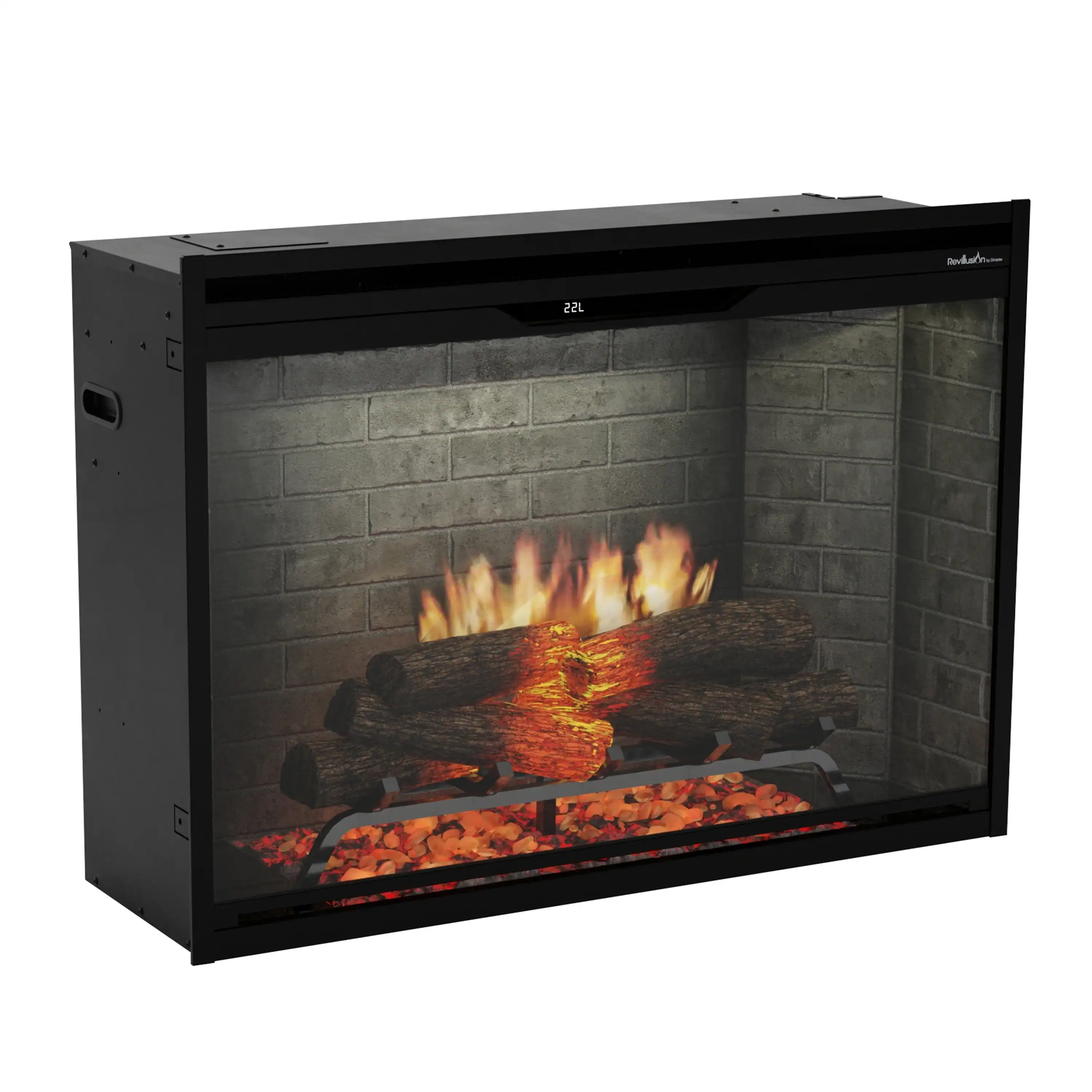 Dimplex 36-Inch Built-In Electric Firebox in Neutral Brick with internal LED Lighting (REV36-NB) - Image 6