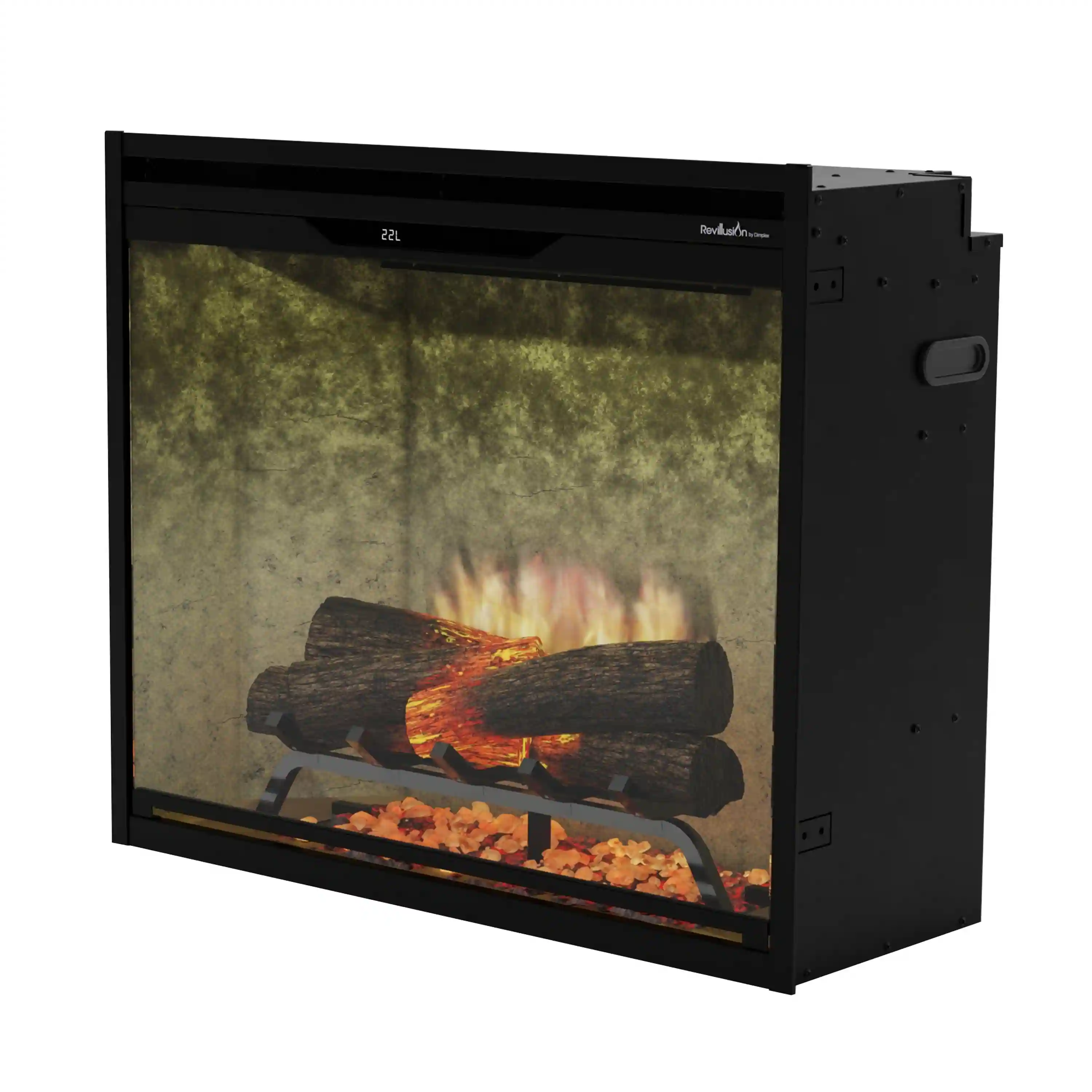 Dimplex 36-Inch Built-In Electric Firebox in Weathered Concrete with internal LED Lighting (REV36-WC) - Image 5