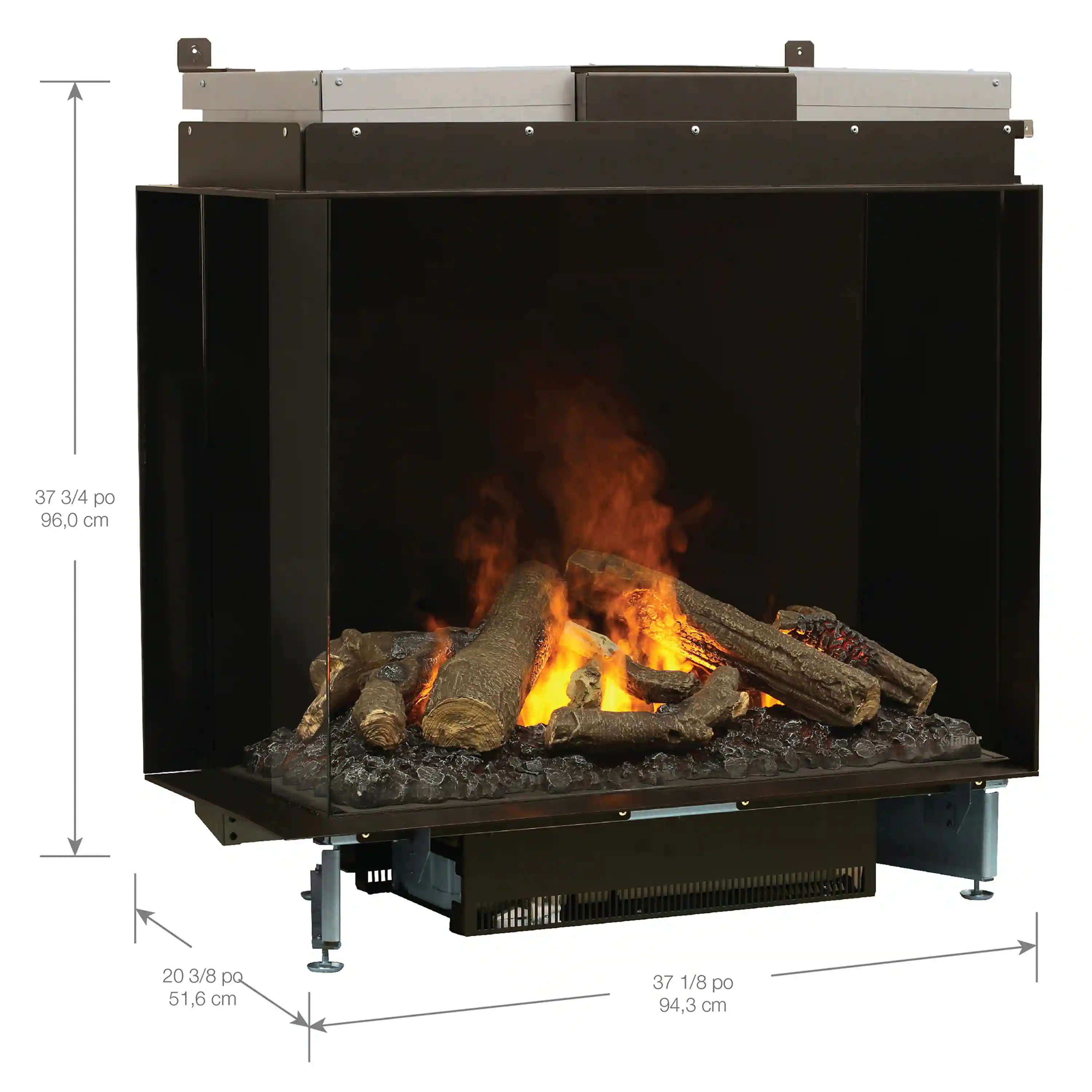 Dimplex Faber e-MatriX 37-Inch Electric Firebox, Left-facing, Two-sided with e-MatriX (FEF3226L2L) - Image 17