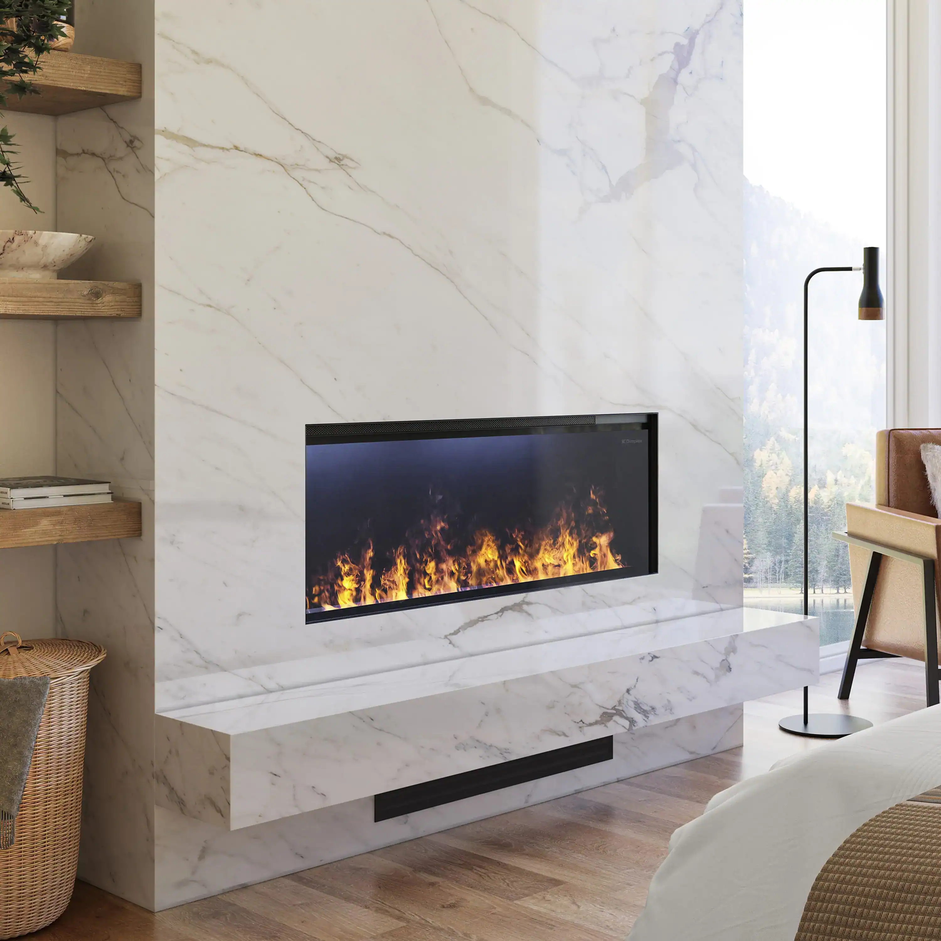 Dimplex Optimyst Linear 46-Inch Water Vapor Fireplace with with Acrylic Ice and Driftwood Media (OLF46-AM) - Image 3