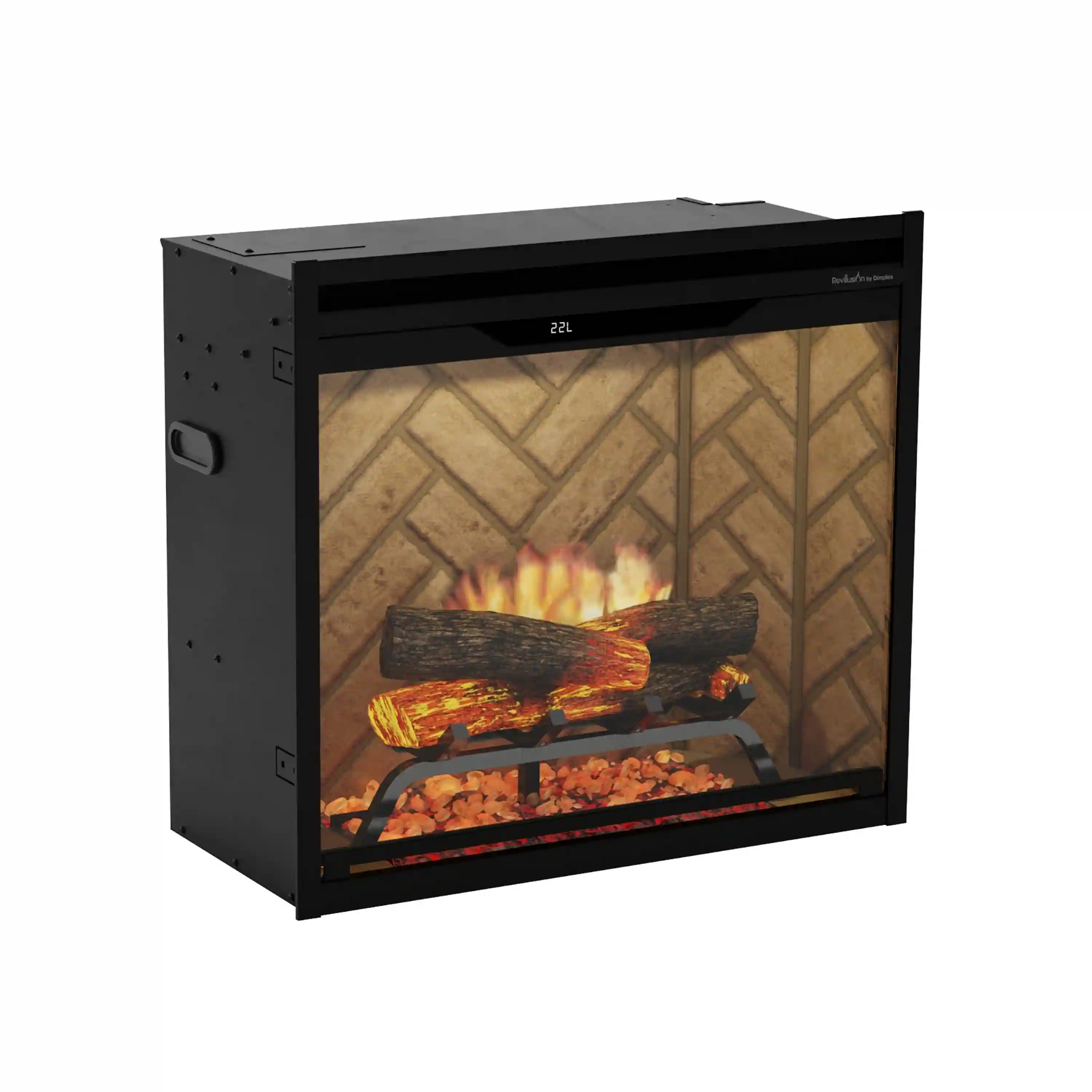 Dimplex Revillusion 24-Inch Built-In Electric Firebox - Herringbone with internal LED Lighting (REV24-HB) - Image 3