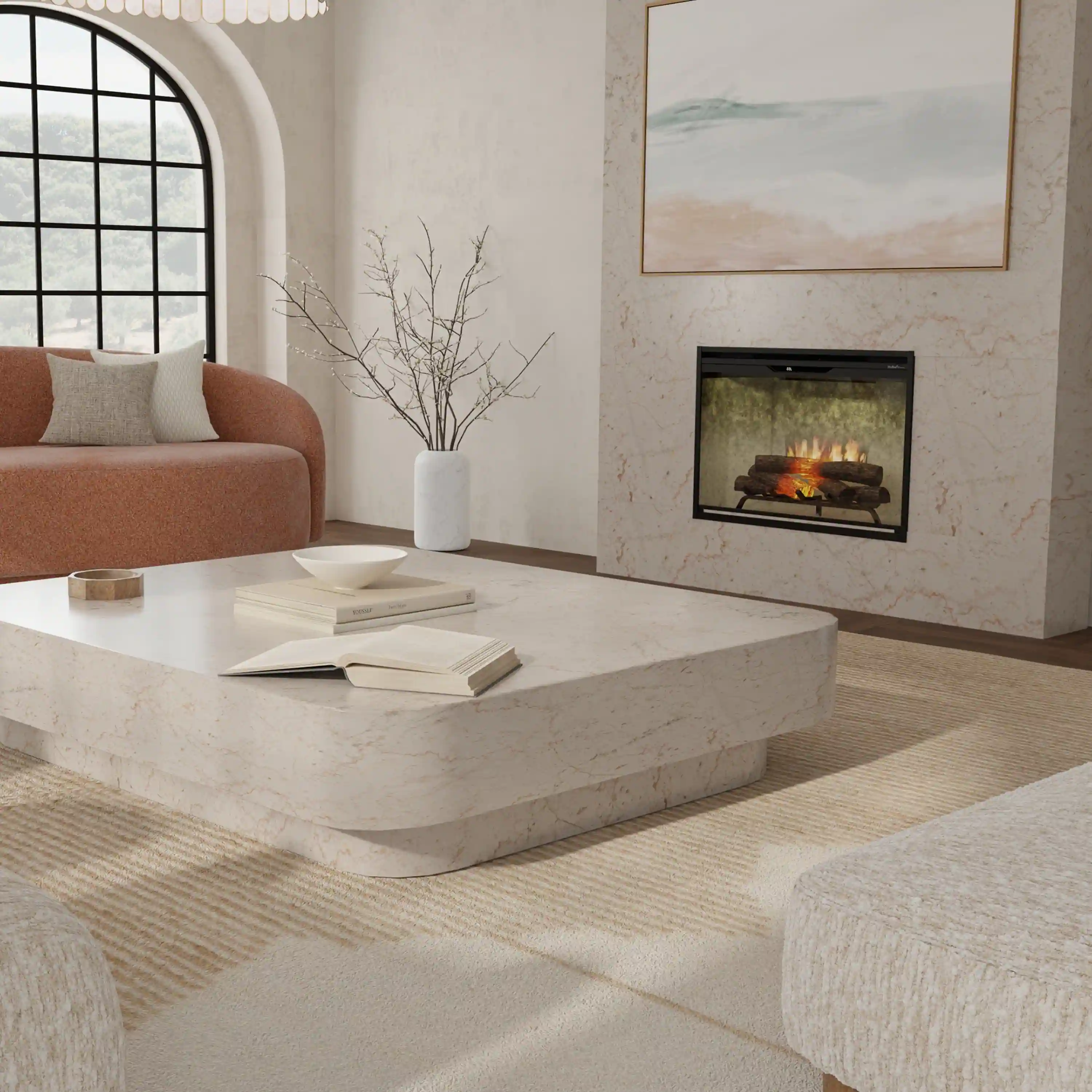 Dimplex Revillusion 24-Inch Built-In Firebox - Weathered Concrete with internal LED Lighting (REV24-WC) - Image 3