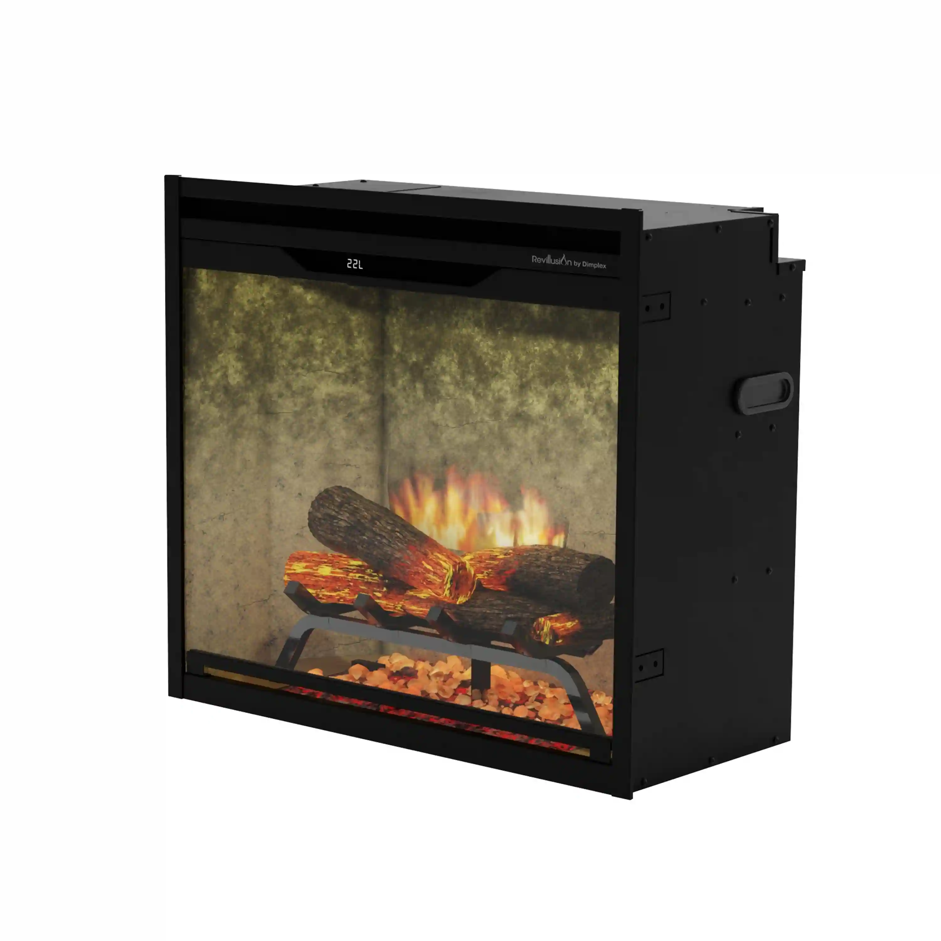 Dimplex Revillusion 24-Inch Built-In Firebox - Weathered Concrete with internal LED Lighting (REV24-WC) - Image 5