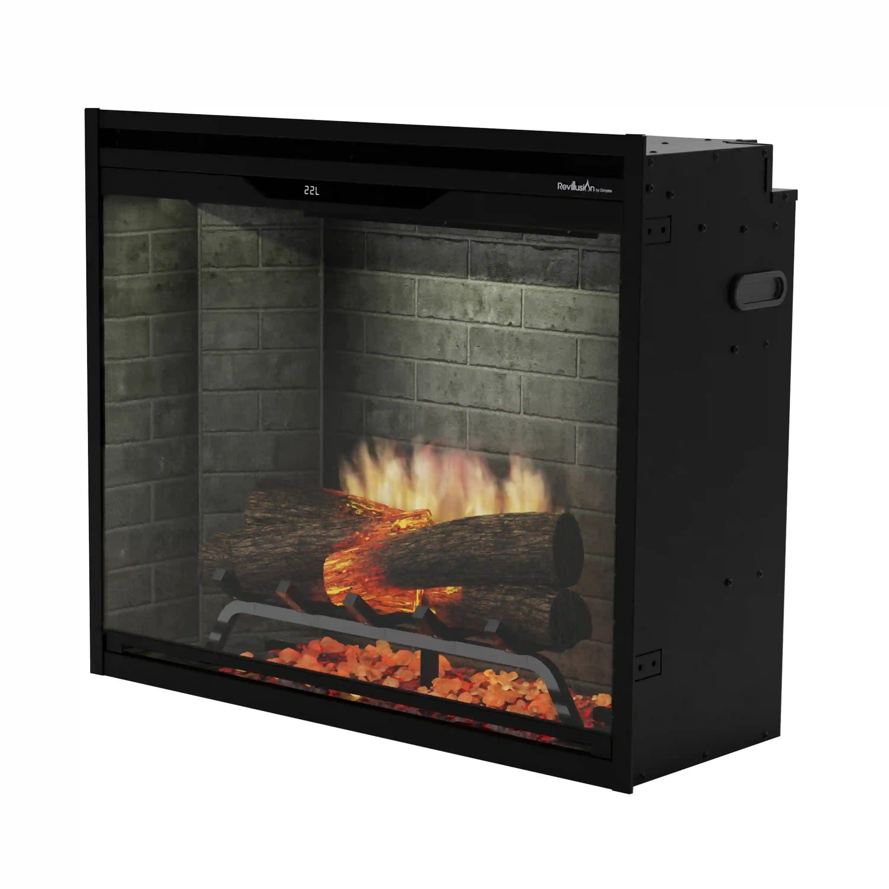 Dimplex Revillusion 30-Inch Built-In Firebox in Neutral Brick with internal LED Lighting (REV30-NB) - Image 6