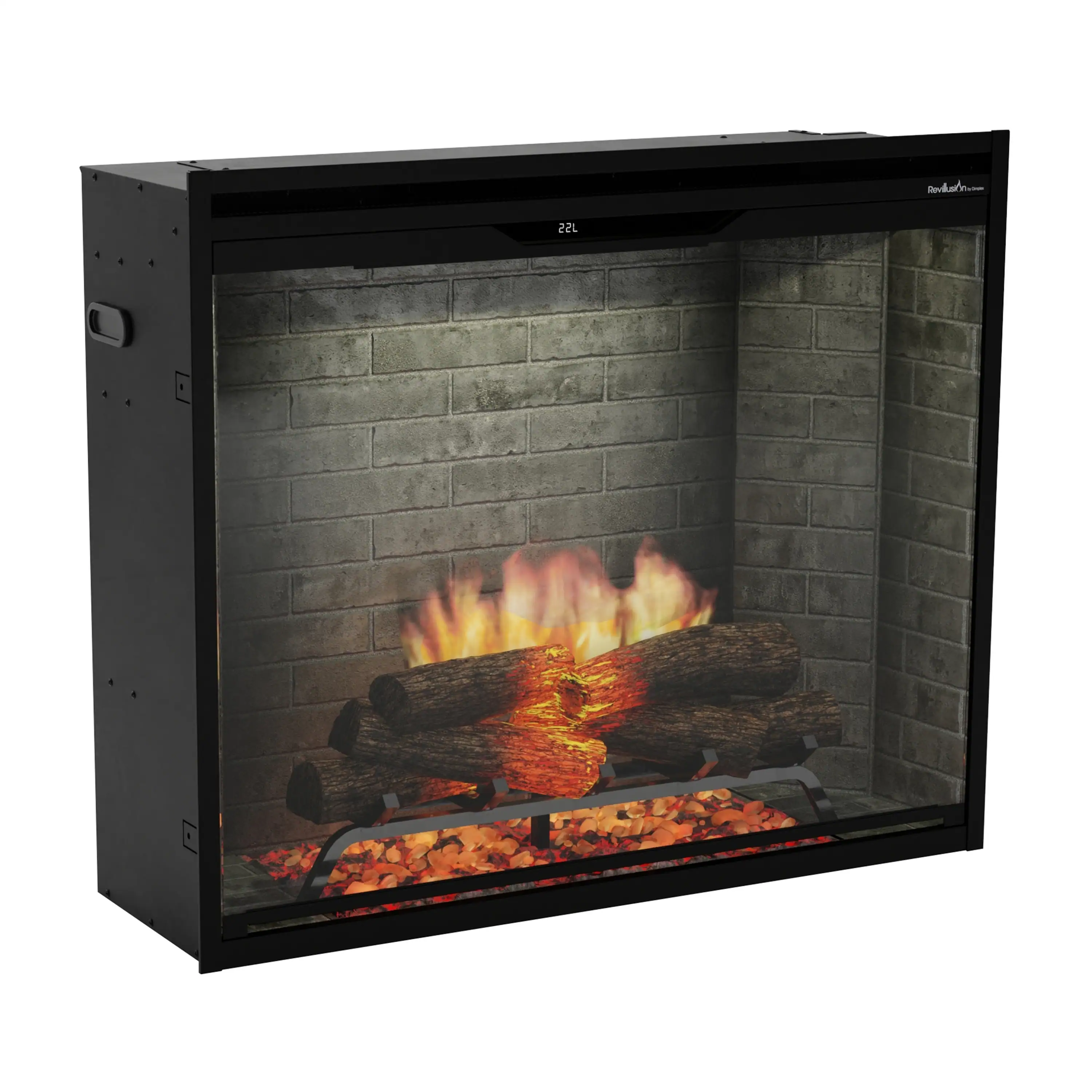 Dimplex Revillusion 36-Inch Portrait Built-In Electric Firebox in Neutral Brick with internal LED Lighting (REV36P-NB) - Image 5