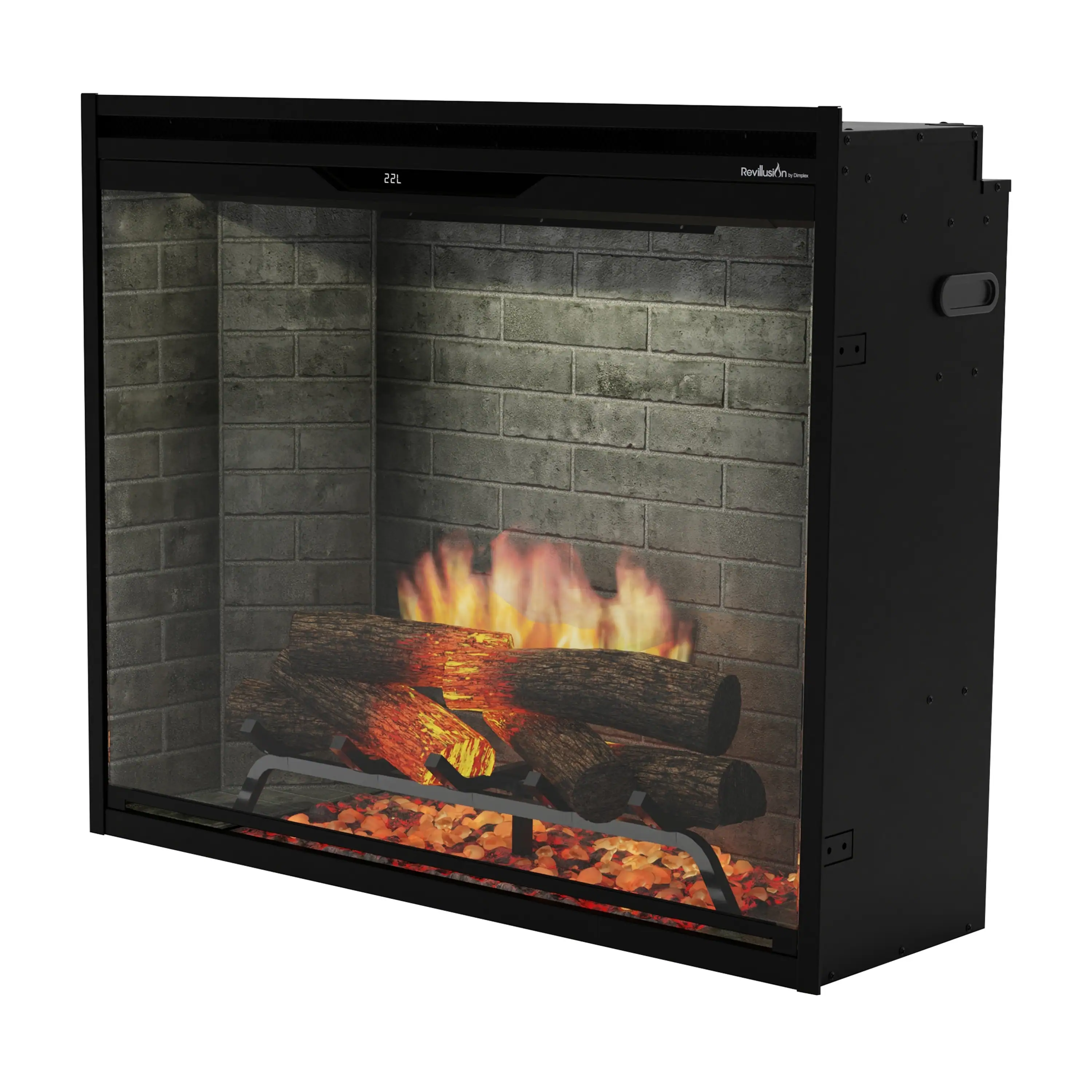 Dimplex Revillusion 36-Inch Portrait Built-In Electric Firebox in Neutral Brick with internal LED Lighting (REV36P-NB) - Image 6