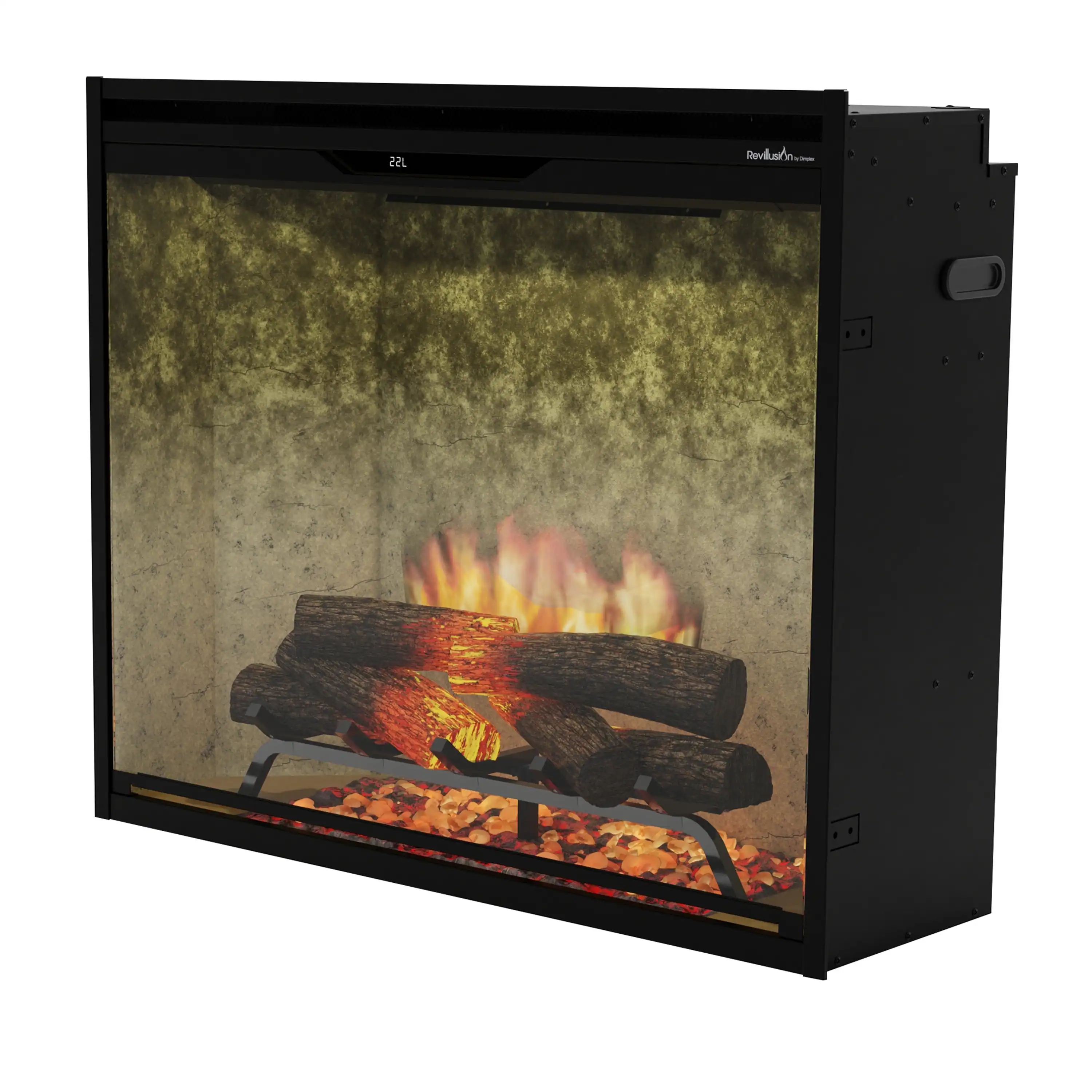 Dimplex Revillusion 36-Inch Portrait Built-In Electric Firebox in Weathered Conrete with internal LED Lighting (REV36P-WC) - Image 4