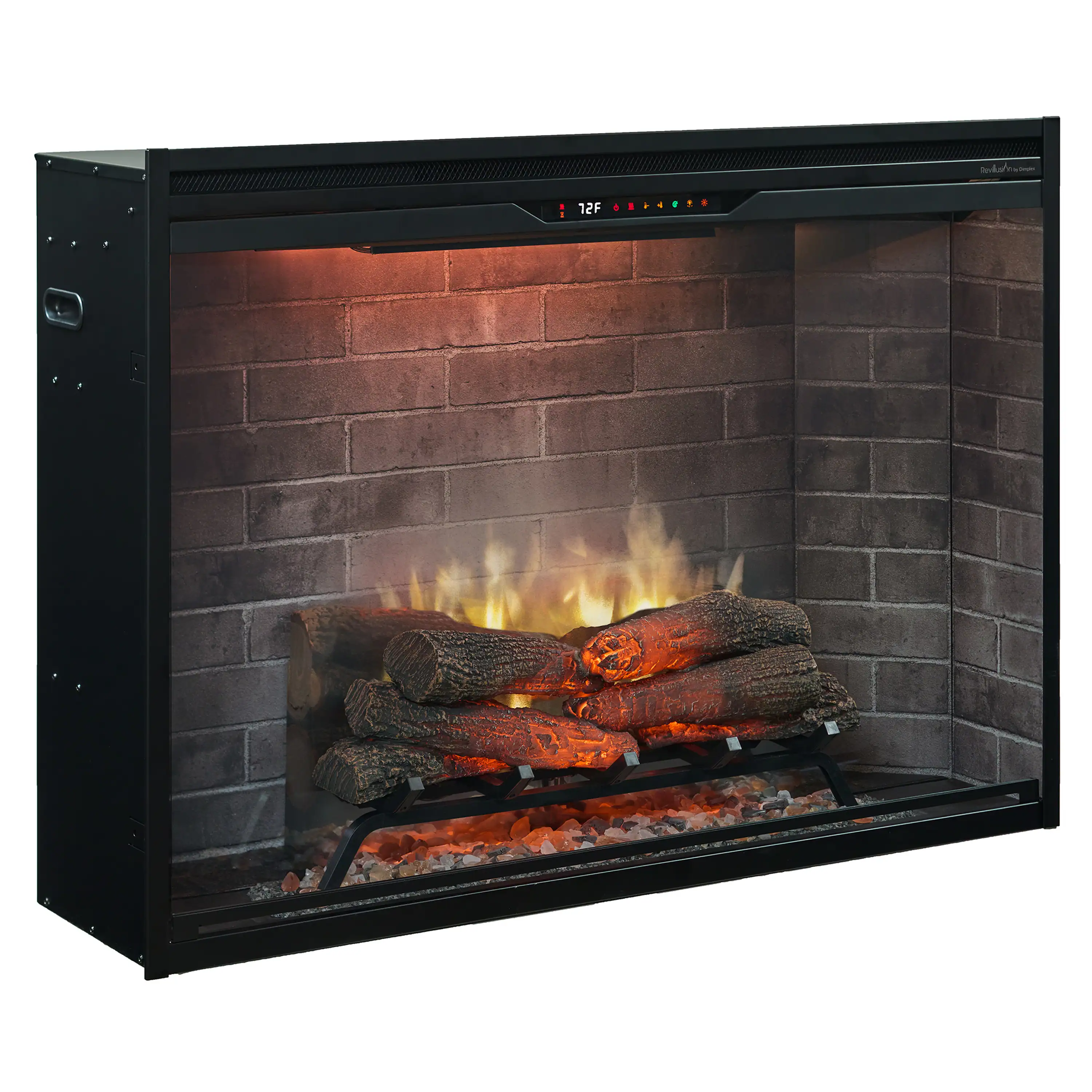 Dimplex Revillusion 42-Inch Built-In Electric Firebox in Neutral Brick with internal LED Lighting (REV42-NB) - Image 5