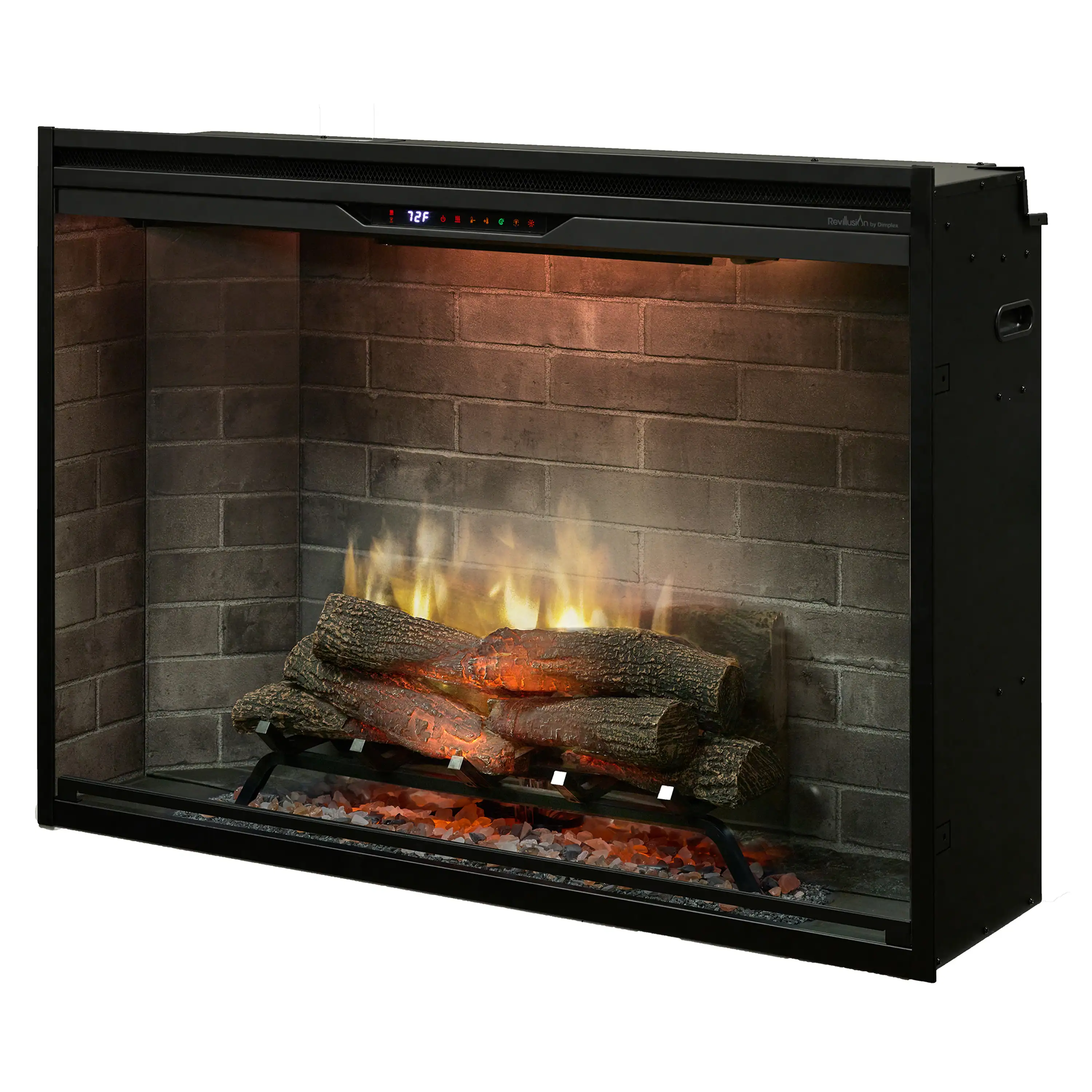 Dimplex Revillusion 42-Inch Built-In Electric Firebox in Neutral Brick with internal LED Lighting (REV42-NB) - Image 6