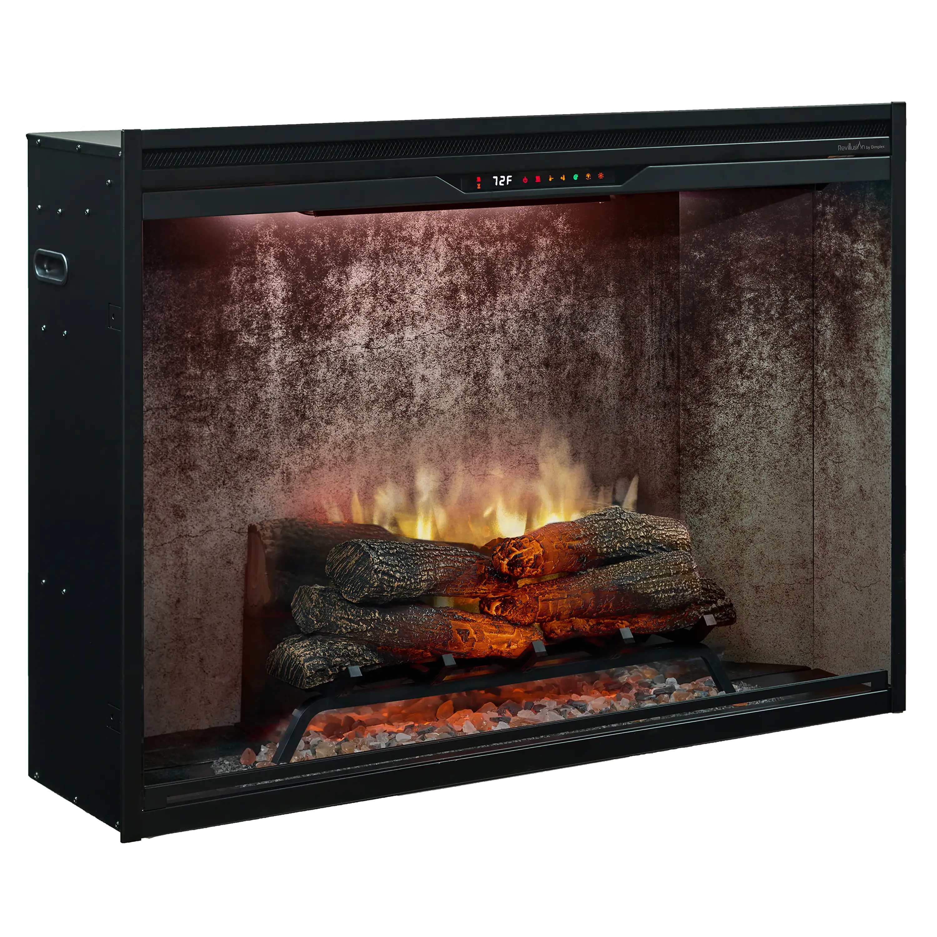 Dimplex Revillusion 42-Inch Built-In Electric Firebox in Weathered Concrete with internal LED Lighting (REV42-WC) - Image 4