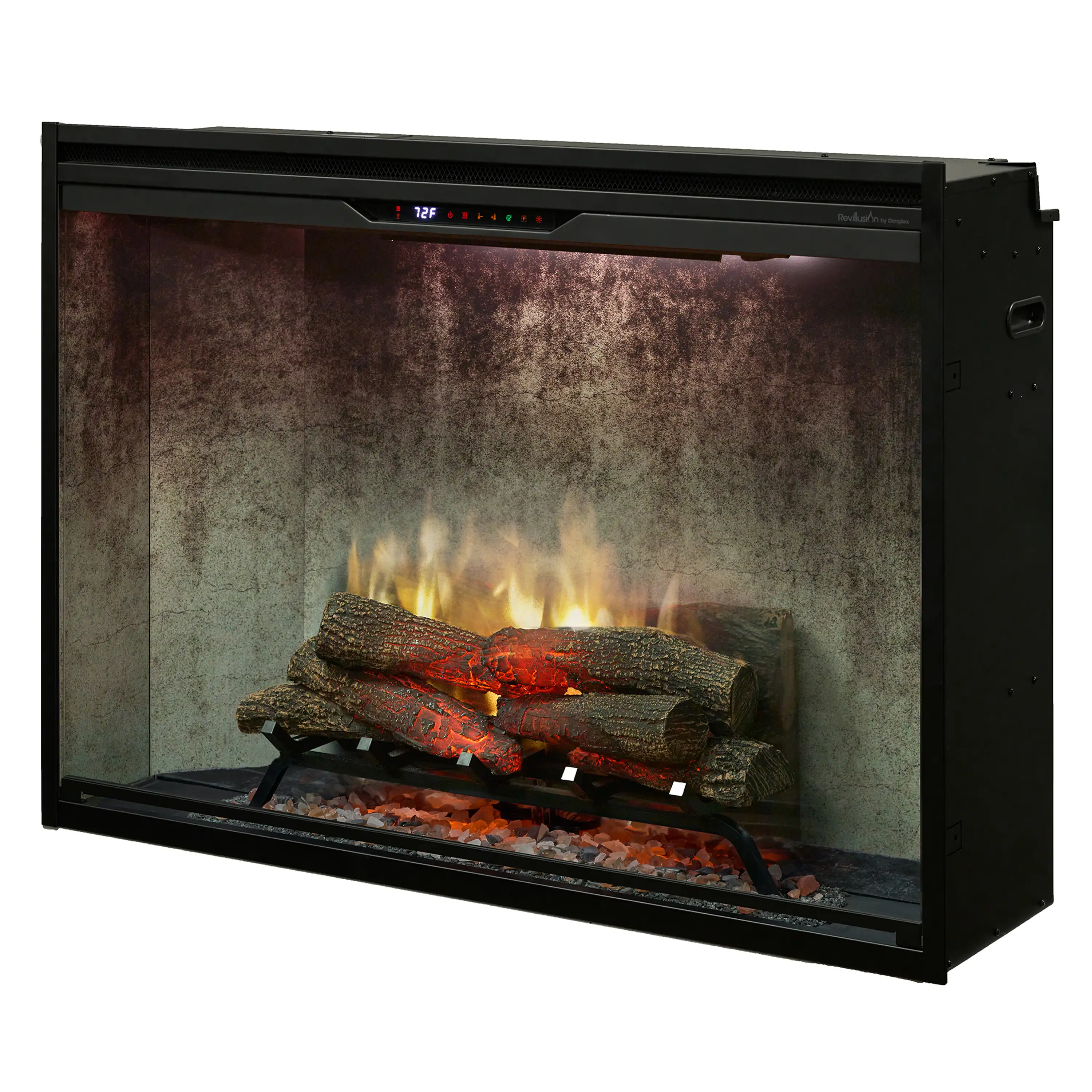 Dimplex Revillusion 42-Inch Built-In Electric Firebox in Weathered Concrete with internal LED Lighting (REV42-WC) - Image 5