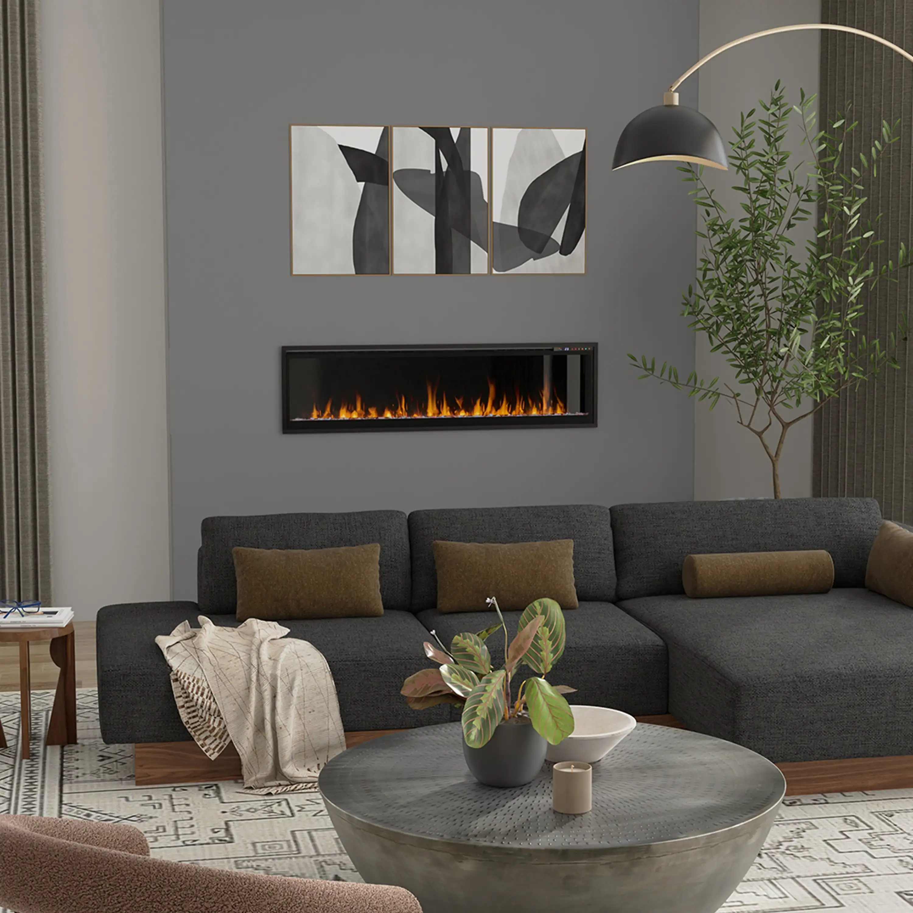 Dimplex Vital Essence 60-Inch Linear 1500W Electric Fireplace with 13 Flame Colors (ESN60) - Image 2