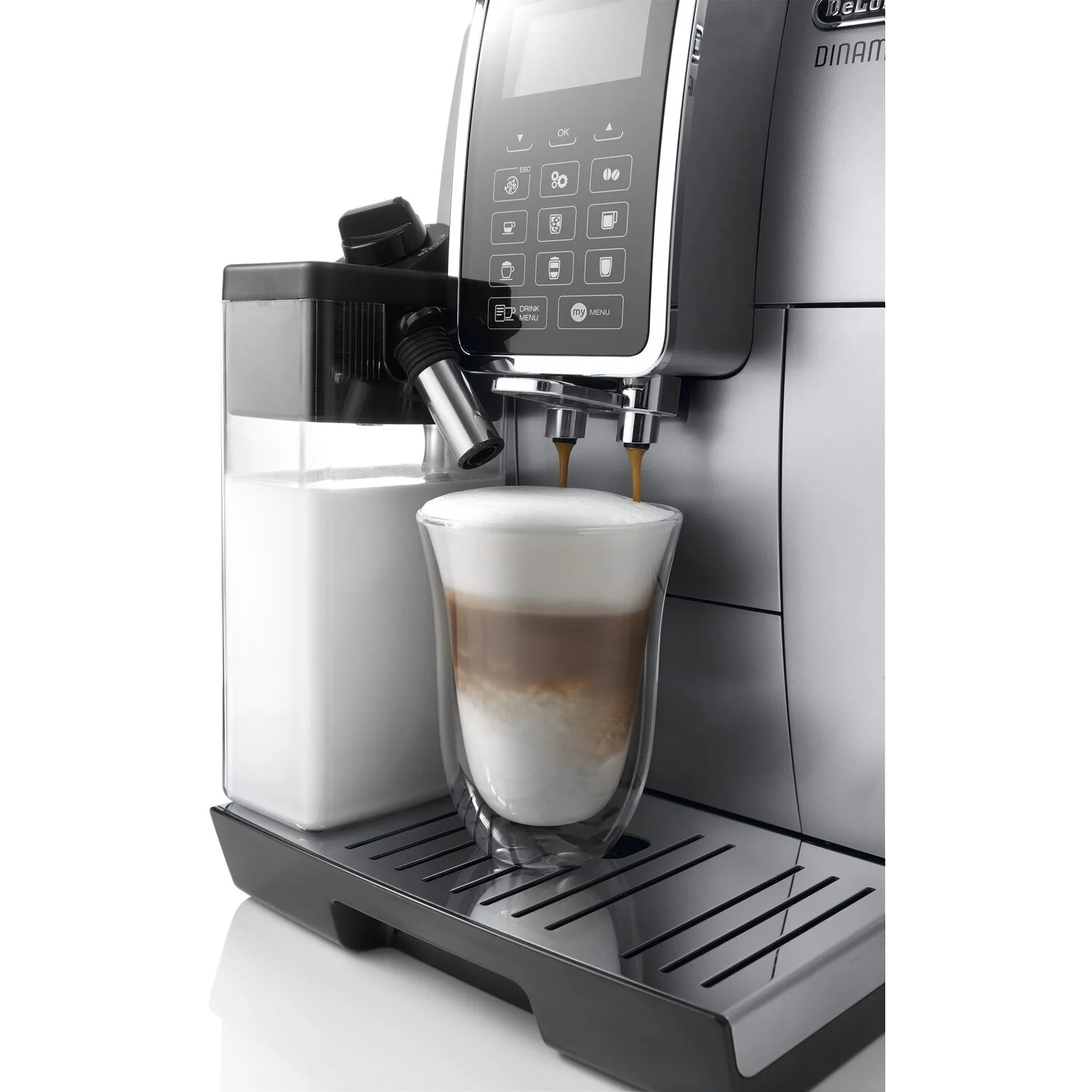 De'Longhi Dinamica with LatteCrema Super Automatic Espresso Machine in Silver (ECAM35075SI) - Image 6