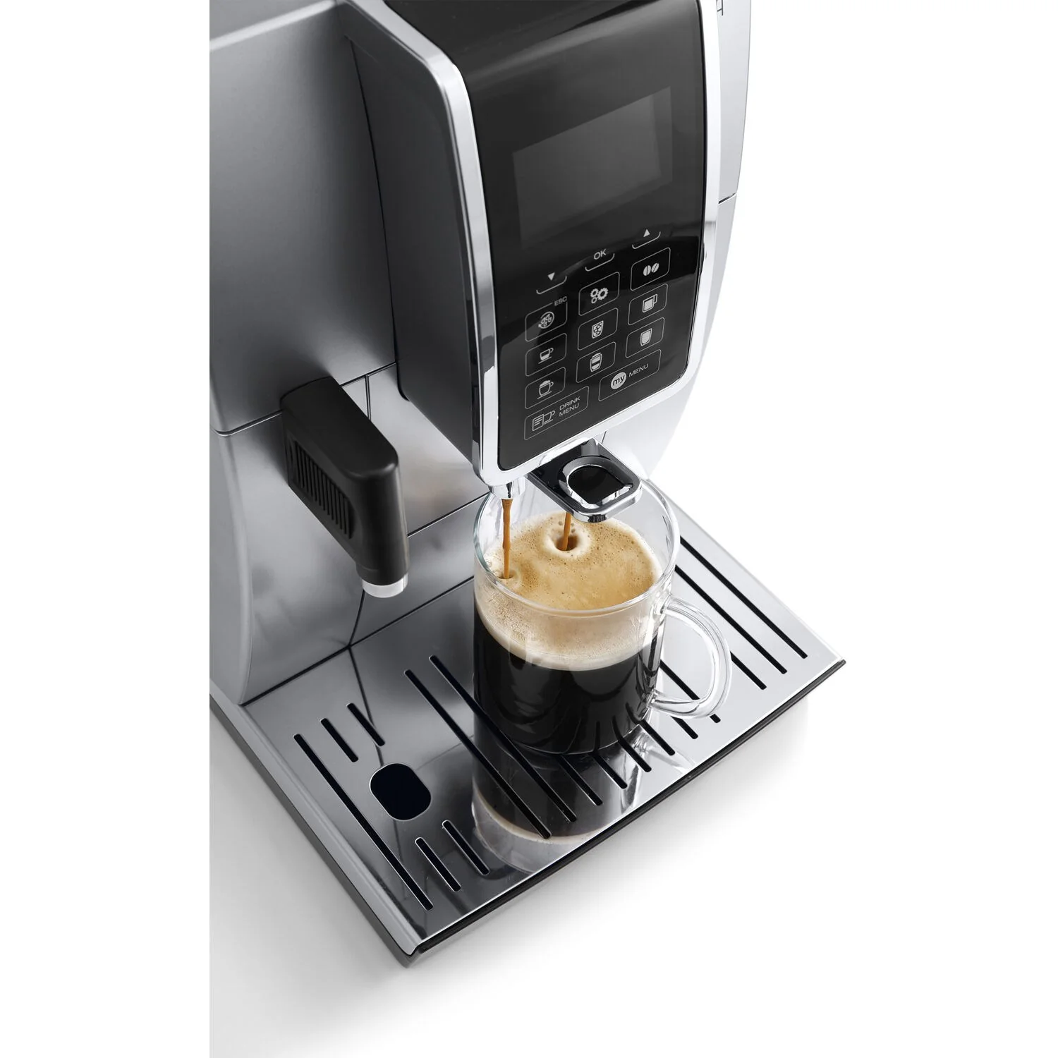 De'Longhi Dinamica with LatteCrema Super Automatic Espresso Machine in Silver (ECAM35075SI) - Image 7