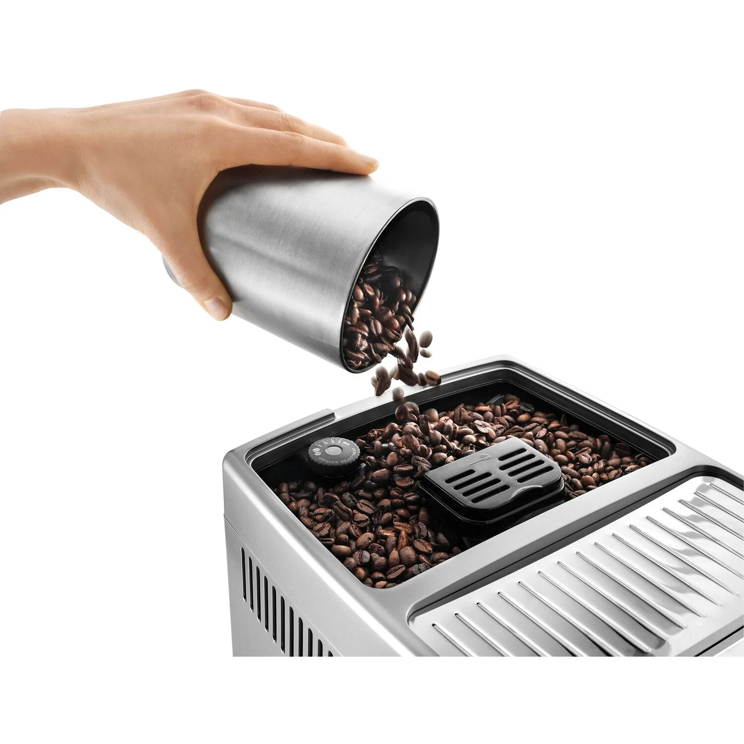 De'Longhi Dinamica with LatteCrema Super Automatic Espresso Machine in Silver (ECAM35075SI) - Image 9