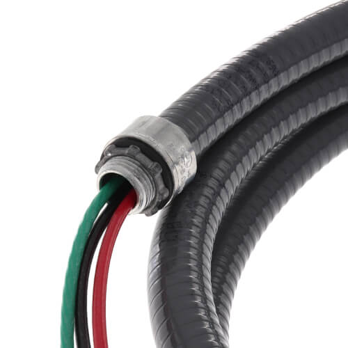DiversiTech 1/2-Inch x 6 Ft Metallic Electrical Whip with #10 Wire (6-12-6) - Image 2
