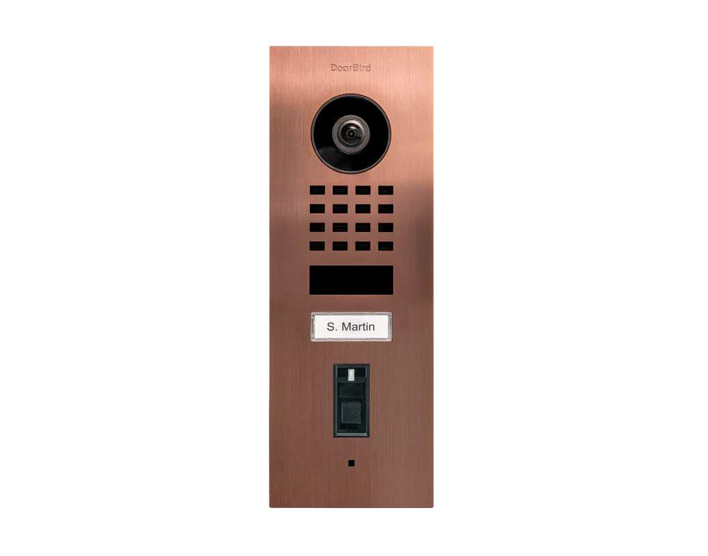 DoorBird D1101FV Fingerprint 50 Flush-Mount IP Video Door Station, 1 Call Button in Bronze - Image 3