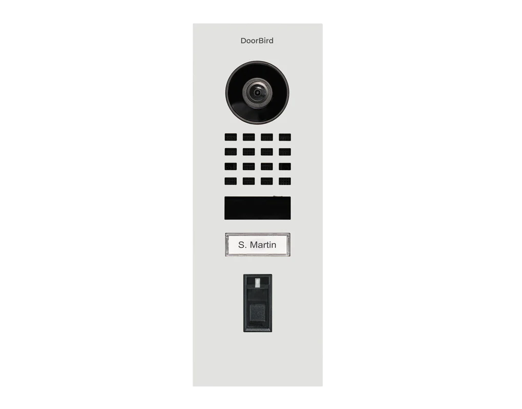 DoorBird D1101FV Fingerprint 50 Flush-Mount IP Video Door Station, 1 Call Button in Traffic White, RAL 9016 - Image 2