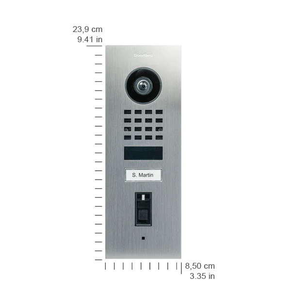 DoorBird D1101FV Fingerprint 50 Flush-Mount IP Video Door Station, 1 Call Button in  Stainless Steel V4A - Image 2