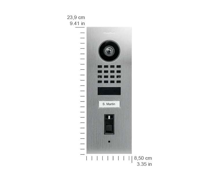DoorBird D1101FV Fingerprint 50 Flush-Mount IP Video Door Station in Brass - Image 2