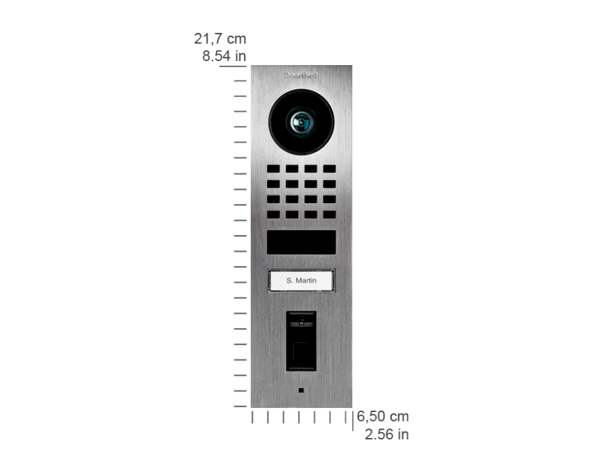 DoorBird D1101FV Fingerprint 50 Surface-Mount IP Video Door Station in Chrome - Image 3