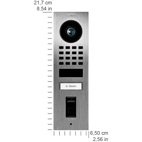 DoorBird D1101FV Fingerprint 50 Surface-Mount IP Video Door Station, 1 Call Button in  Stainless Steel V4A - Image 4