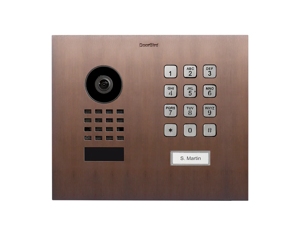 DoorBird D1101KH Modern Flush-Mount IP Video Door Station, 1 Call Button in Architectural Bronze - Image 2