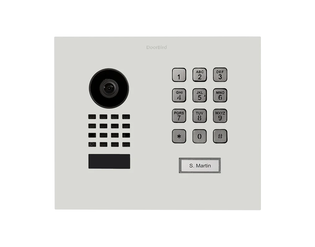 DoorBird D1101KH Modern Flush-Mount IP Video Door Station, 1 Call Button in Traffic White, RAL 9016 - Image 2