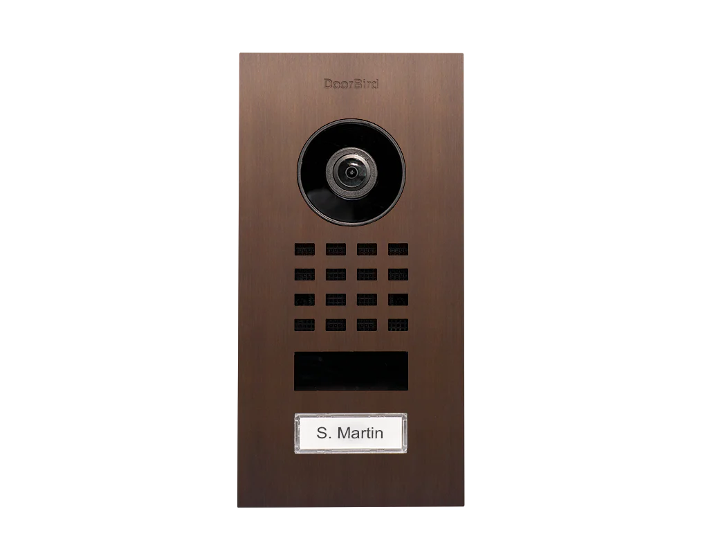DoorBird D1101V Flush-Mount IP Video Intercom, 1 Call Button in Architectural Bronze - Image 2