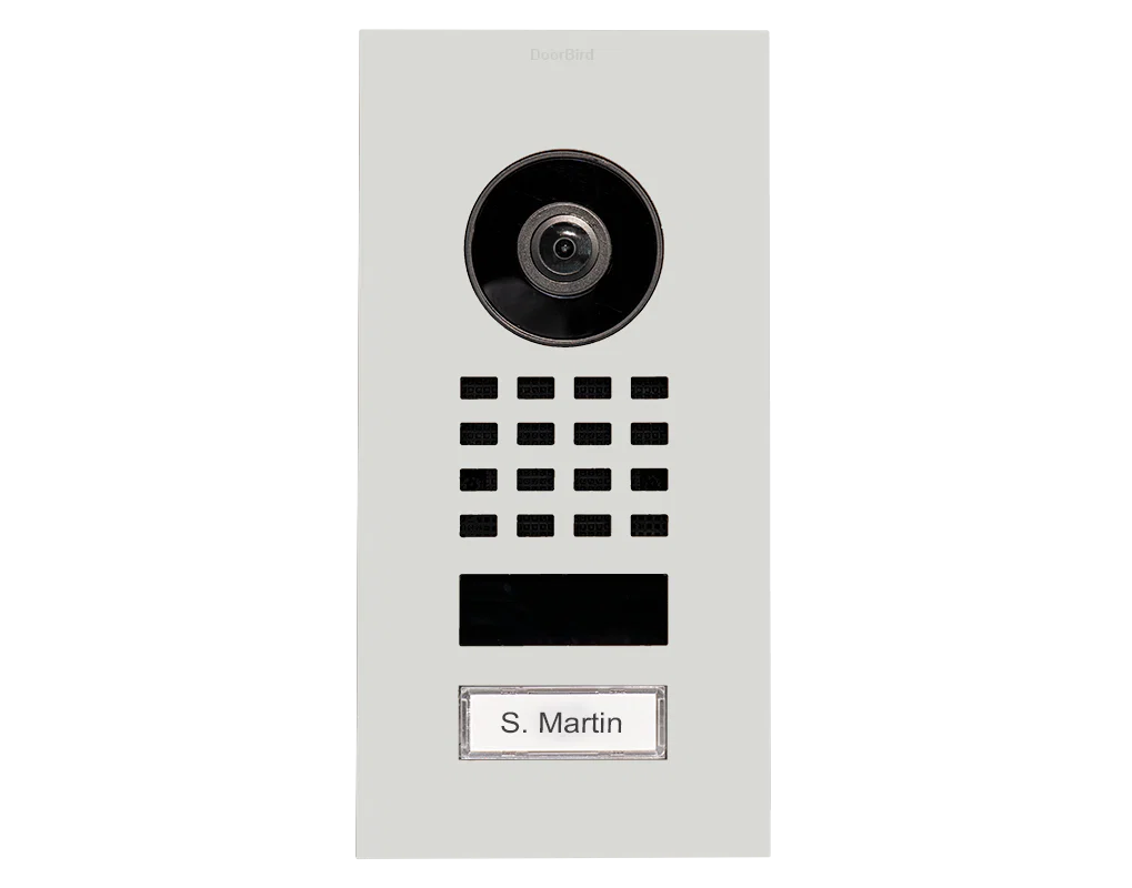 DoorBird D1101V Flush-Mount IP Video Intercom, 1 Call Button in Traffic White, RAL 9016 - Image 2