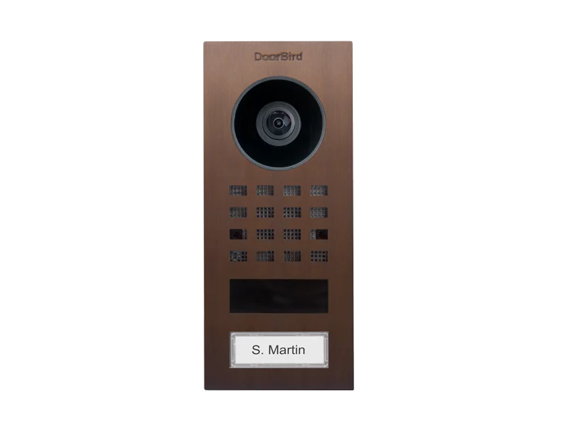 DoorBird D1101V Surface-Mount IP Video Intercom, 1 Call Button in Architectural Bronze - Image 2