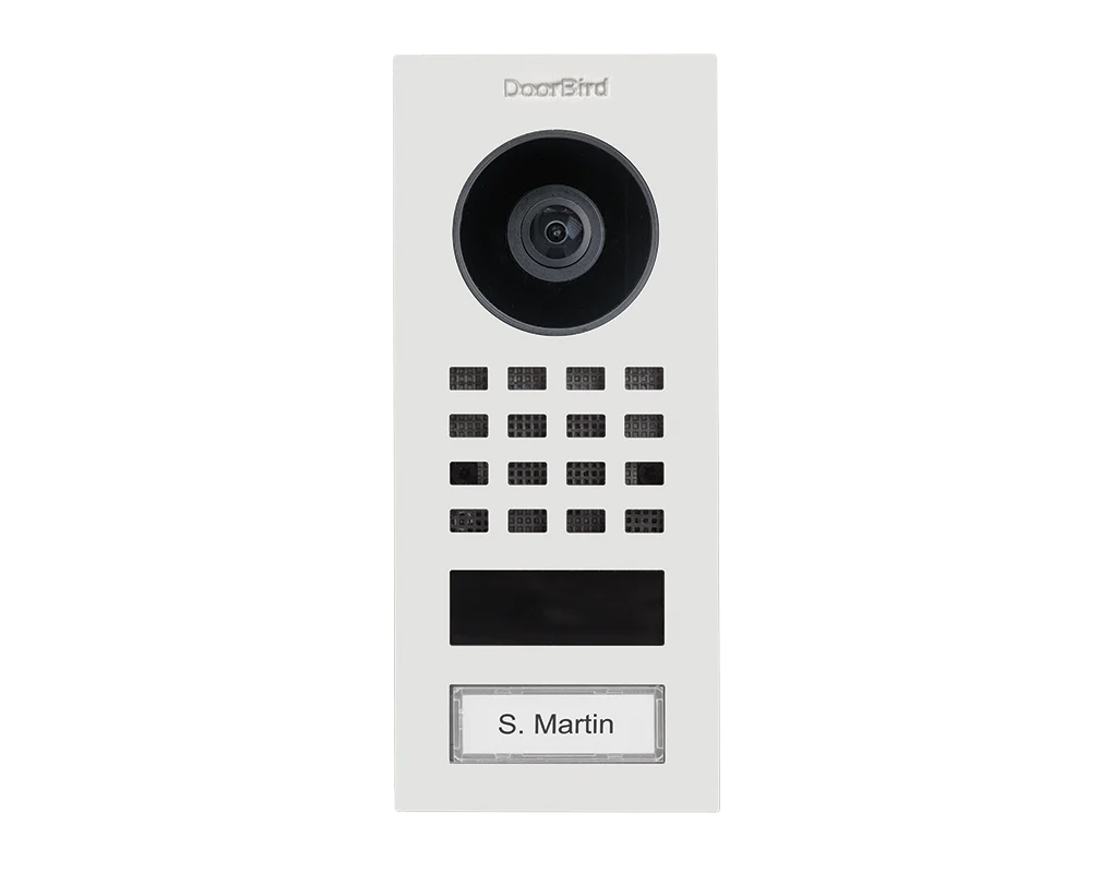 DoorBird D1101V Surface-Mount IP Video Intercom, 1 Call Button in Traffic White, RAL 9016 - Image 2